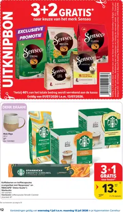 Carrefour folder week 27 - Voorbeeld van een folder van Carrefour, geldig van 01/07/2026 | Pagina: 12 | Producten: Pads, Nescafe, Cappuccino, Koffiecapsules