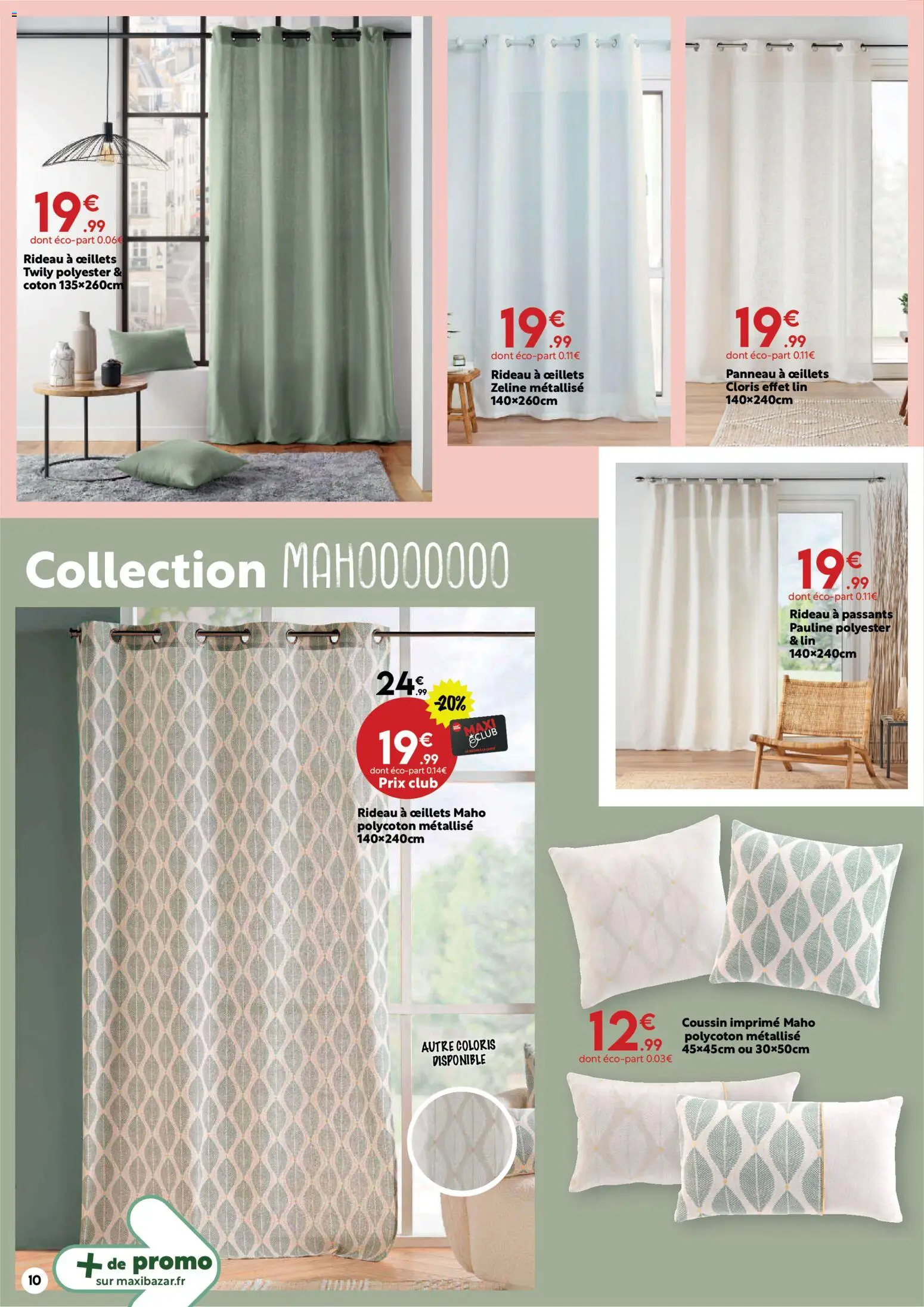 {H1} | Page: 10 | Produits: Coton, Rideau