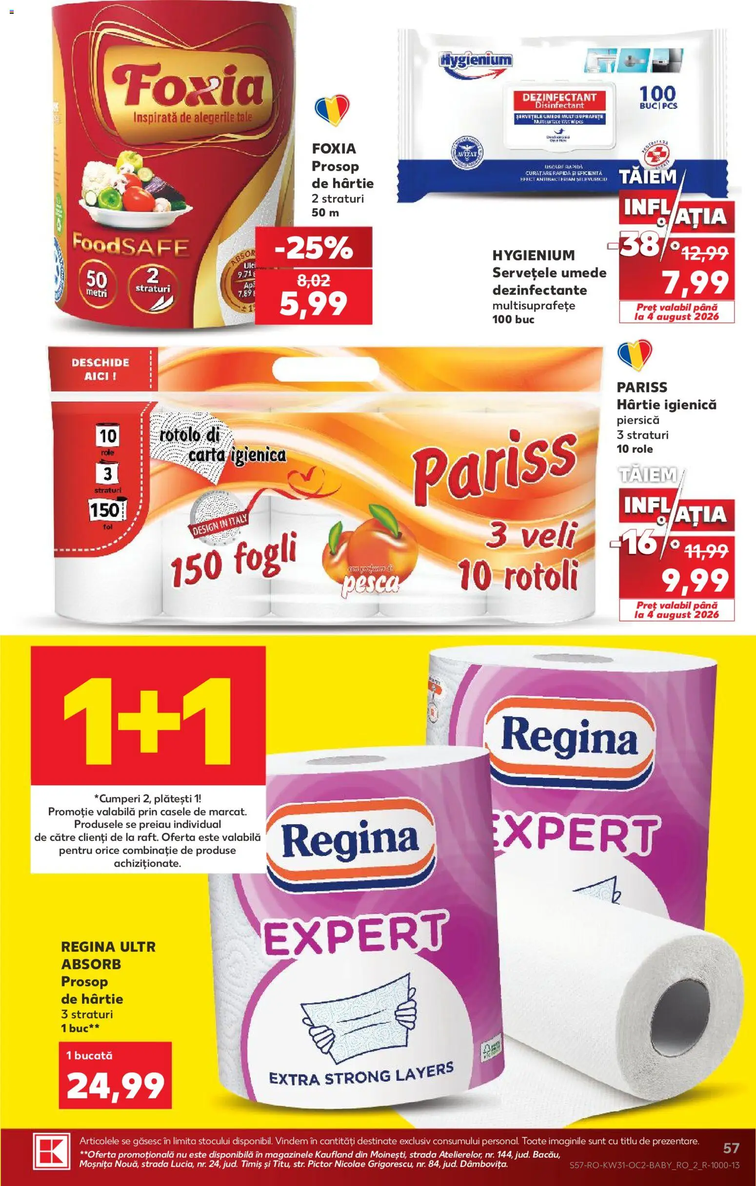 Kaufland RO akciós ujság - amely érvényes a következő dátumtól: 2026.07.29. | Oldal: 57