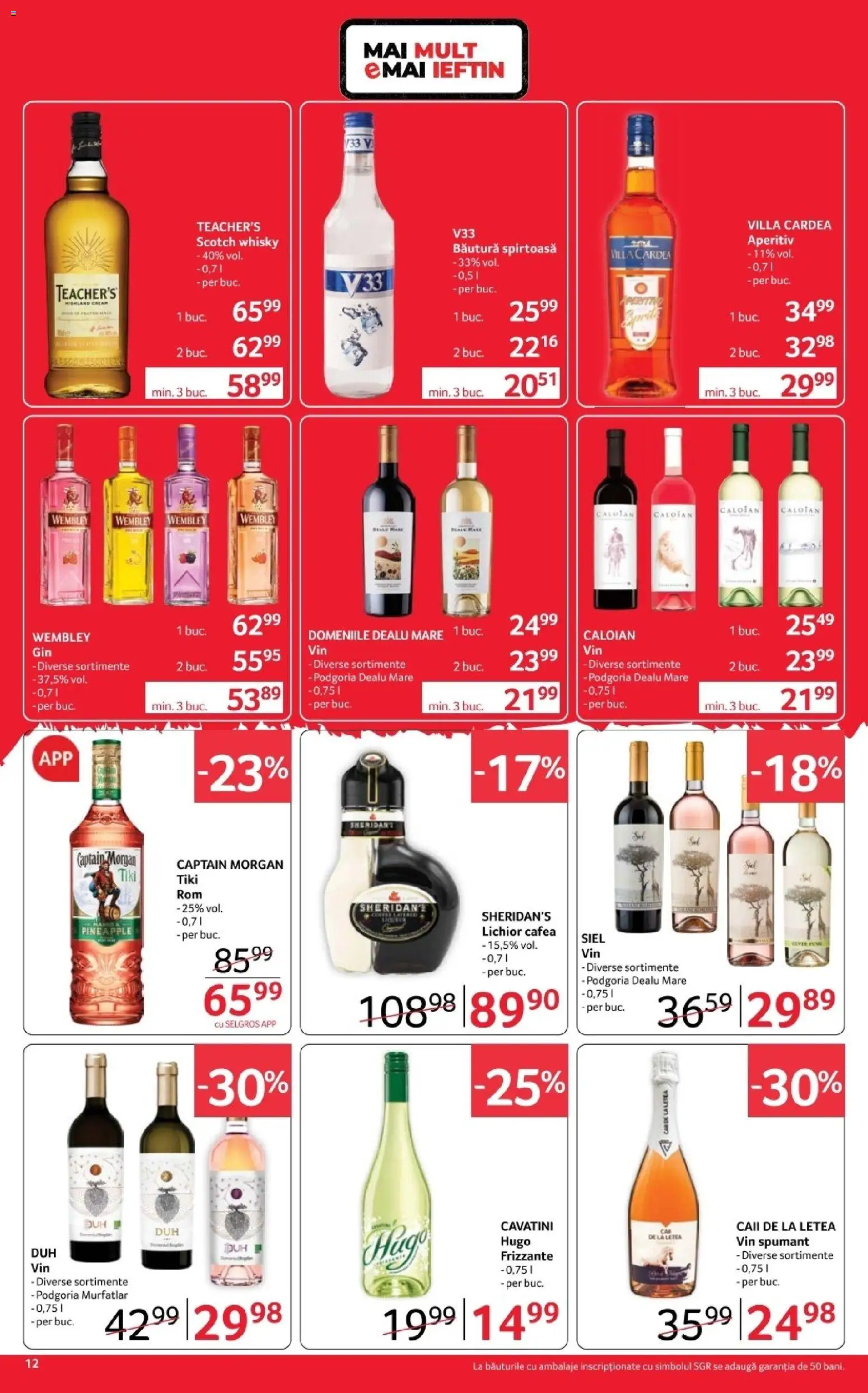 Noul catalog Selgros – valabil de la 30.10.2026 | Pagină: 12 | Produse: Scotch Whisky, Lichior, Cafea, Hugo