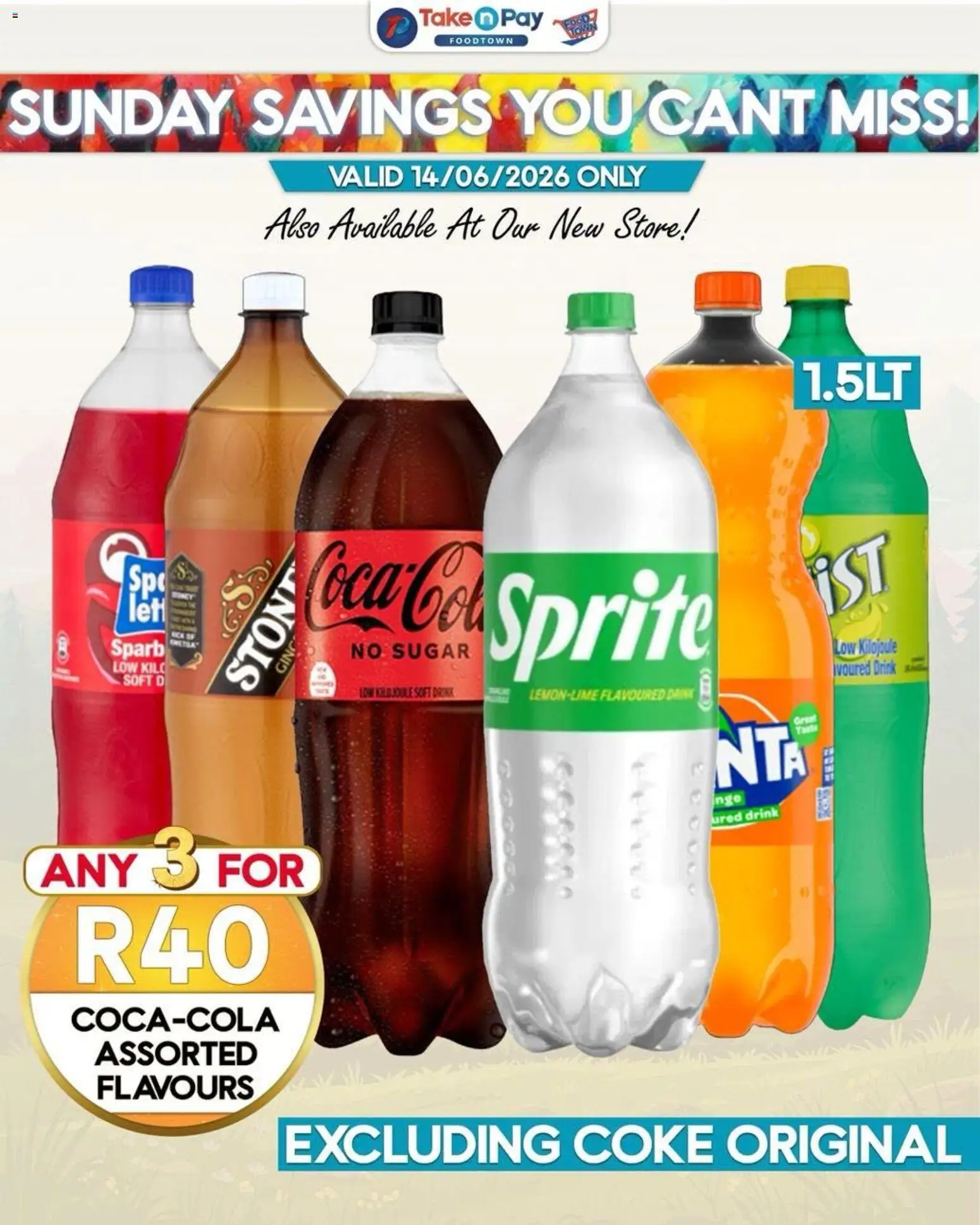 New Take n Pay catalogue – valid from 14.06.2026 | Page: 6 | Products: Coke, Sugar