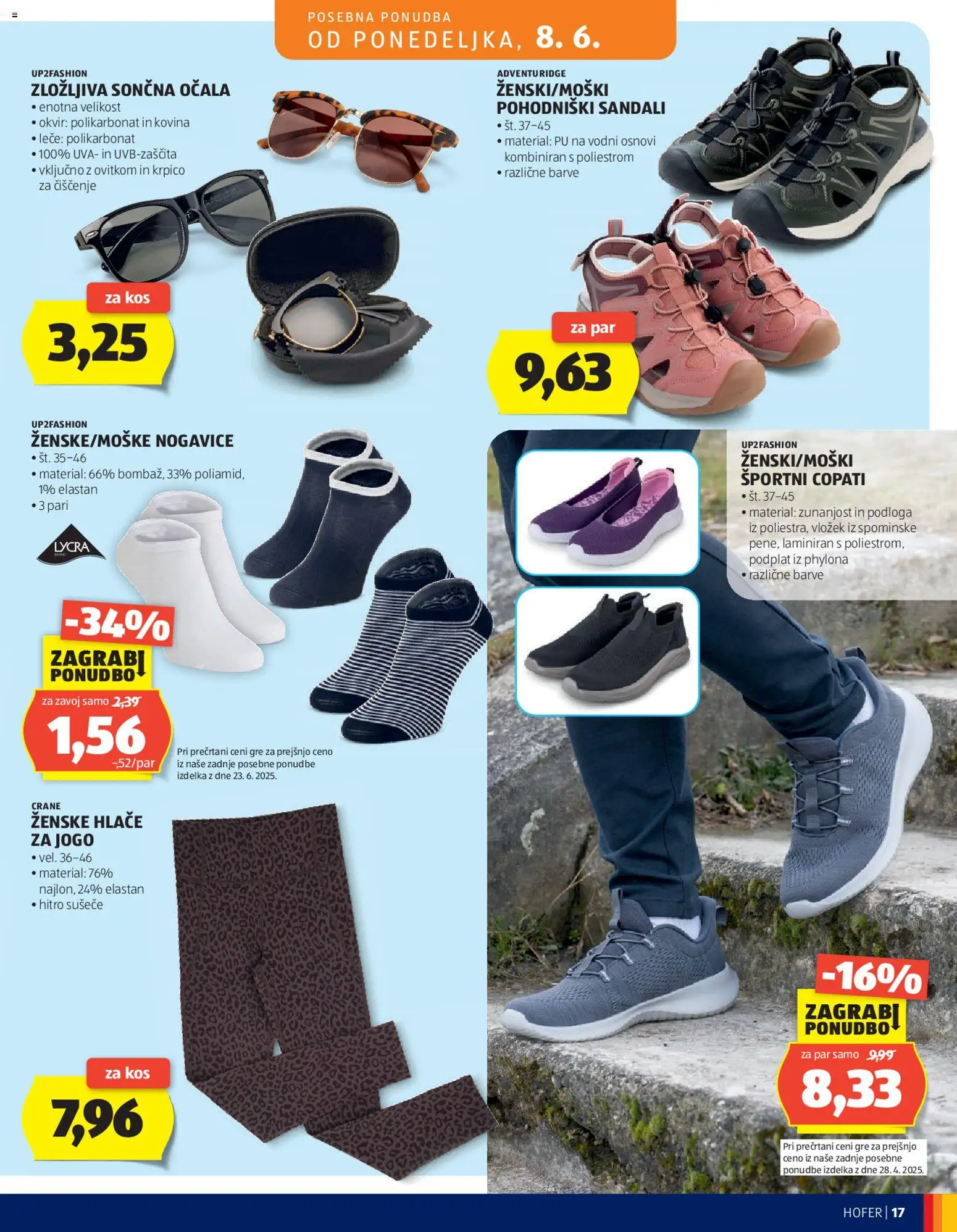 Novi Hofer katalog ponudbe – veljaven od 03.06.2026 | Stran: 17 | Izdelki: Sončna očala, Kos, Podloga, Ocala