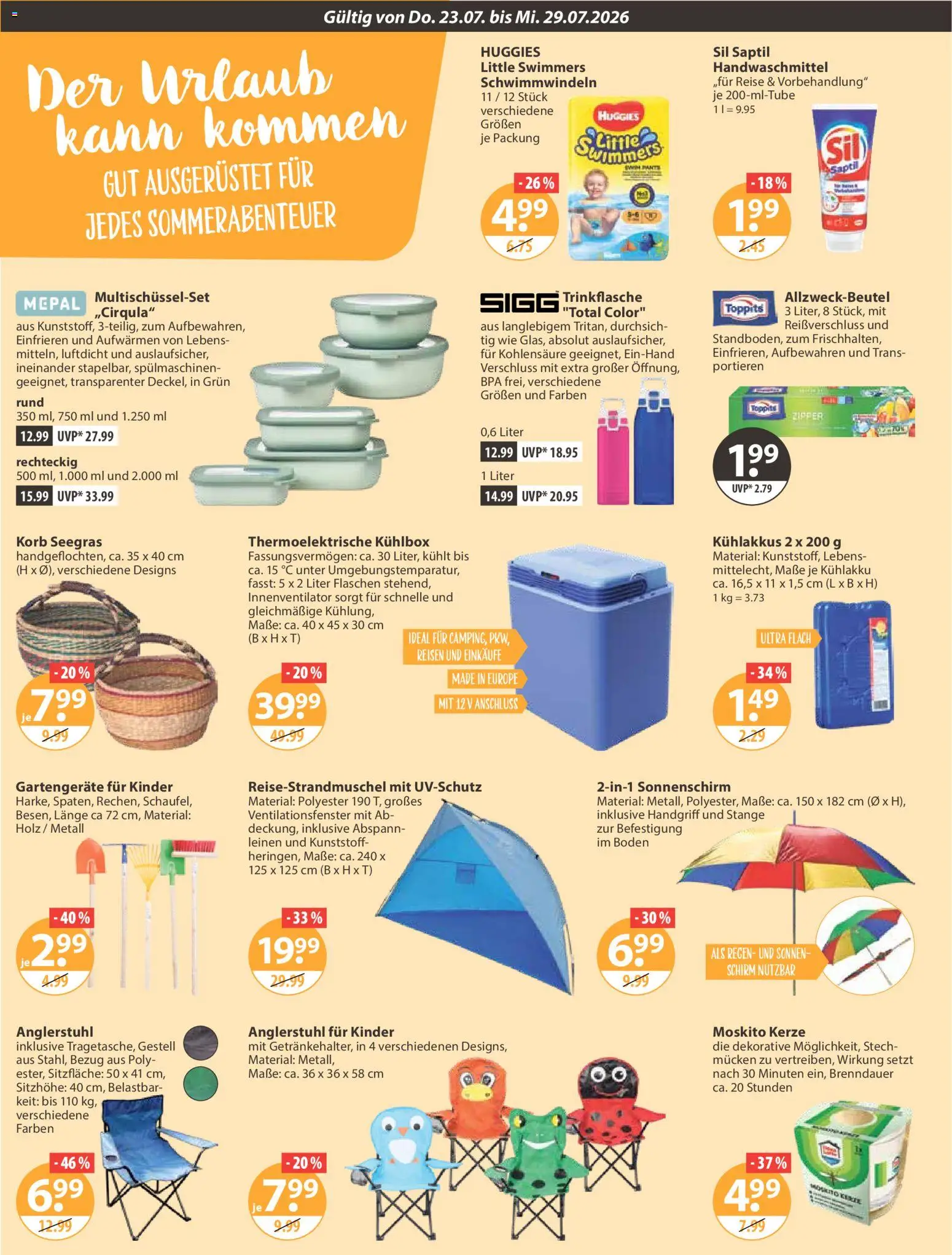V-Markt Angebote – gültig ab 23.07.2026 | Seite: 12 | Produkte: Korb, Sonnenschirm