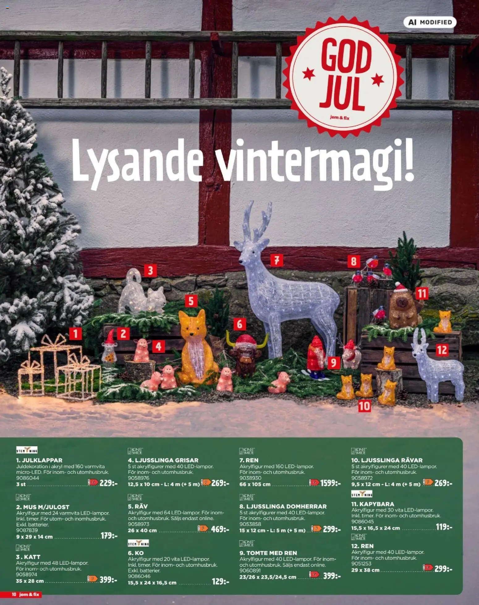 Jem & Fix reklamblad aktuell från 25/10/2026 | Sida: 10 | Produkter: Mus, Ljusslinga