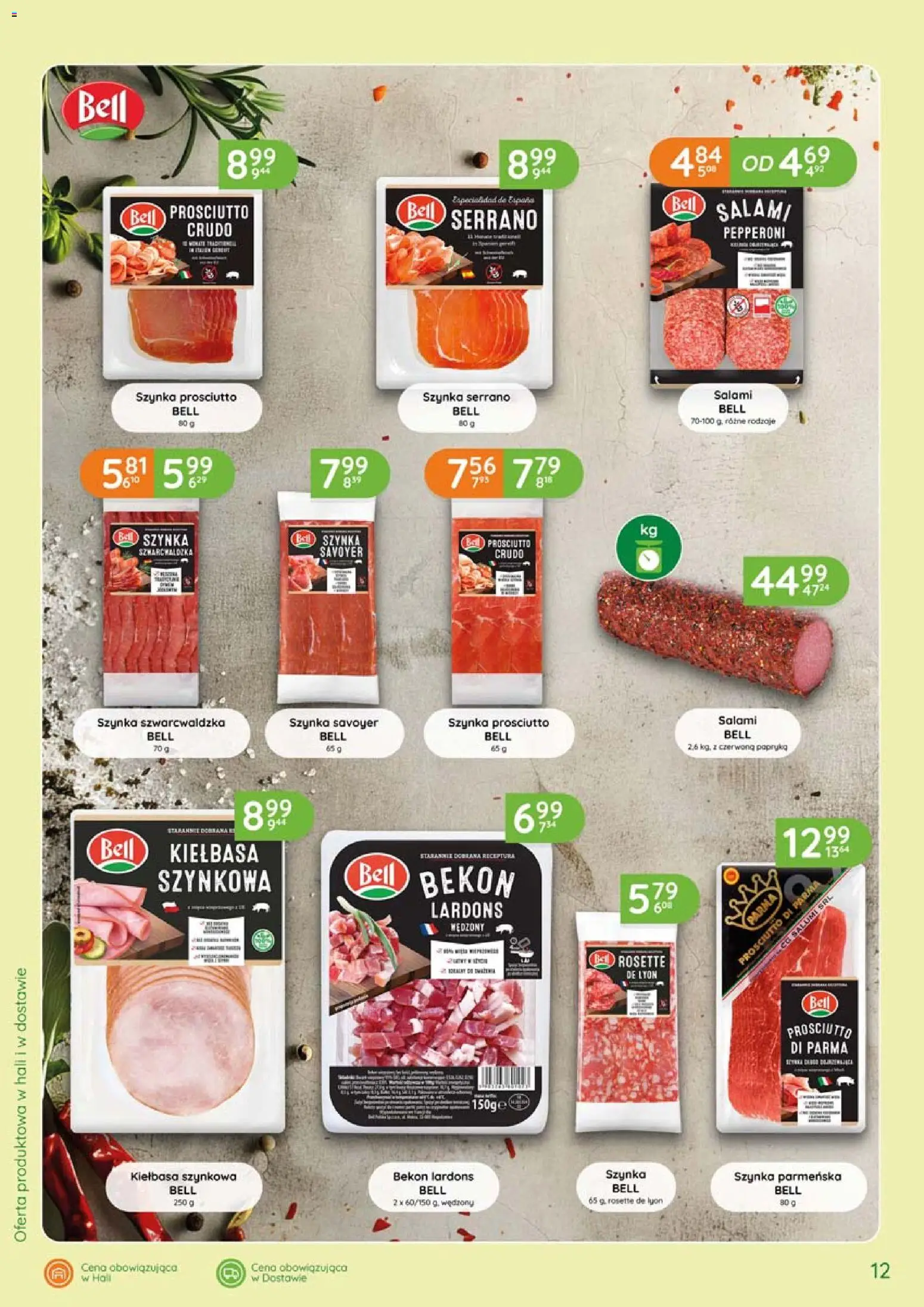 Eurocash gazetka - Katalog Wędlin od 04.06.2026 | Strona: 12 | Produkty: Szynka, Papryka, Salami, Szynka szwarcwaldzka