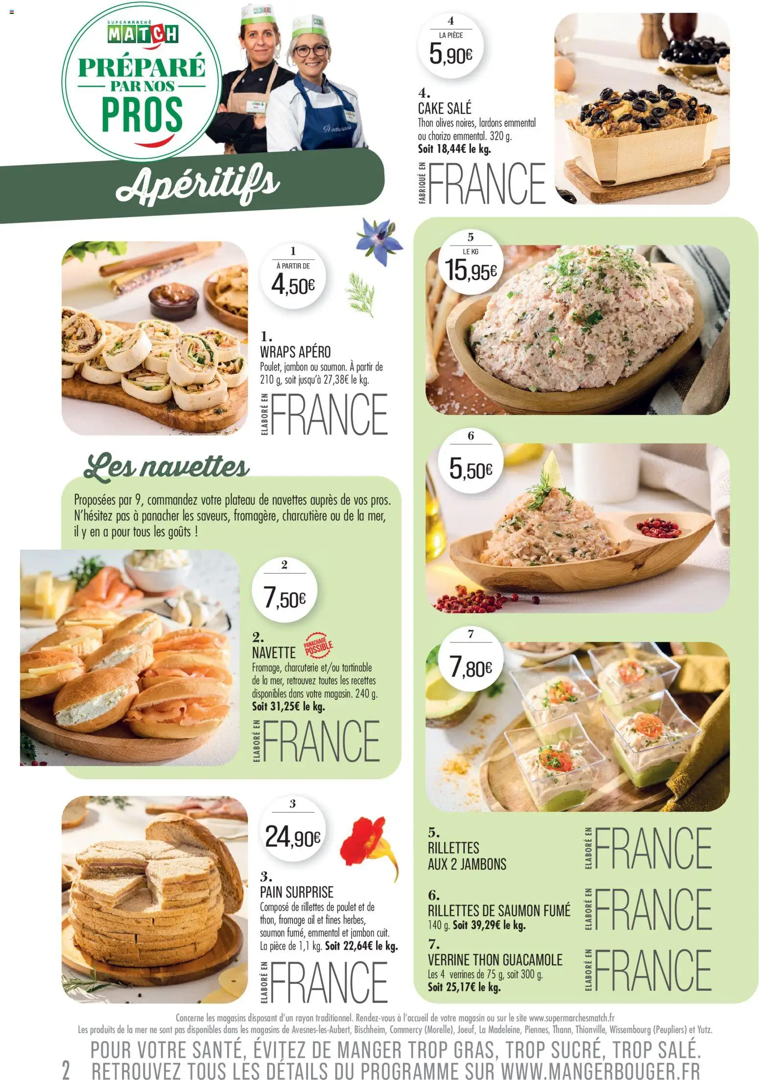 {H1} | Page: 2 | Produits: Olives, Lardons, Saumon fumé, Verrines