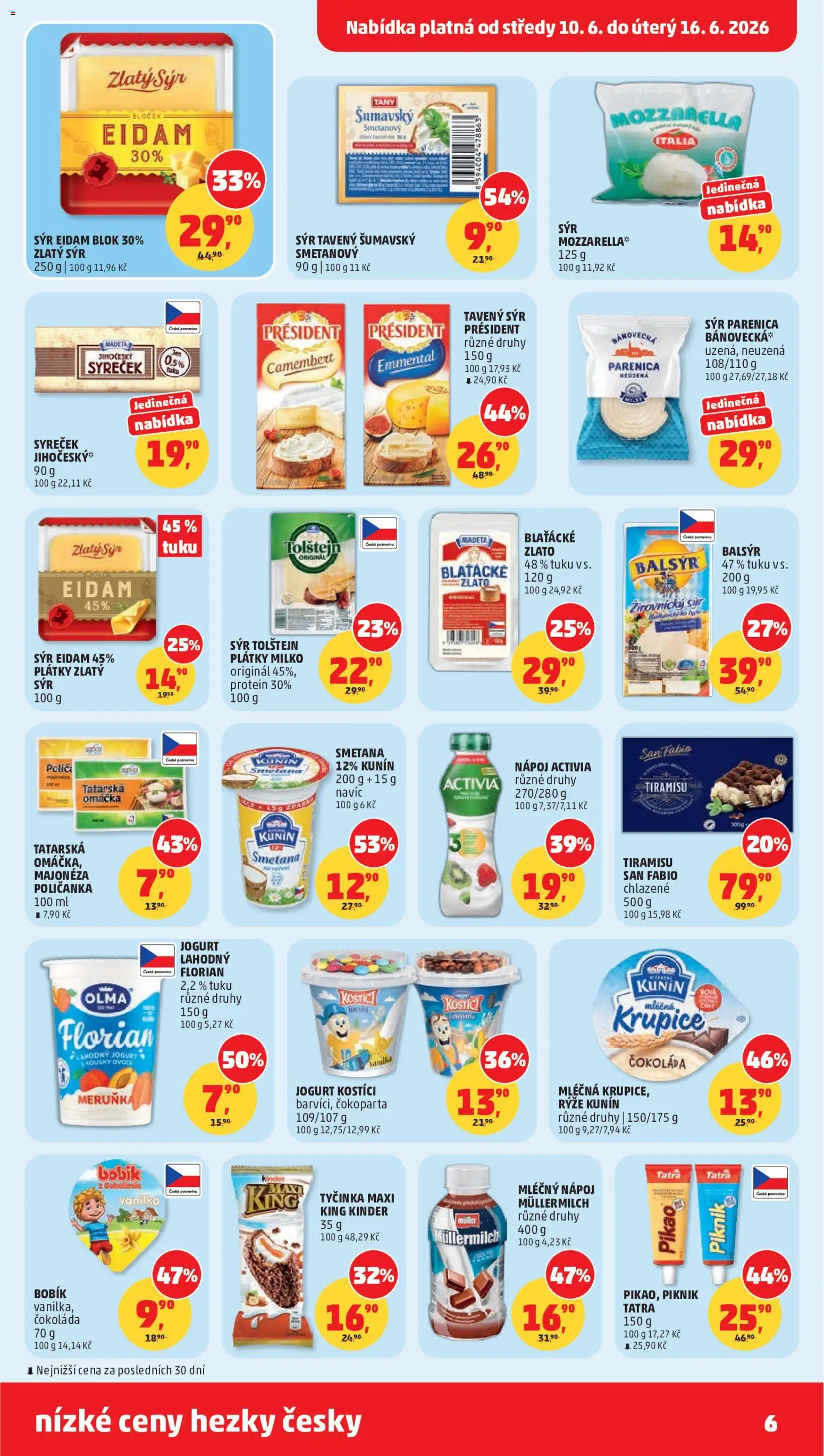 Penny Market leták od 10.06.2026 | Strana: 6 | Produkty: Tiramisu, Čokoláda, Majonéza, Müllermilch