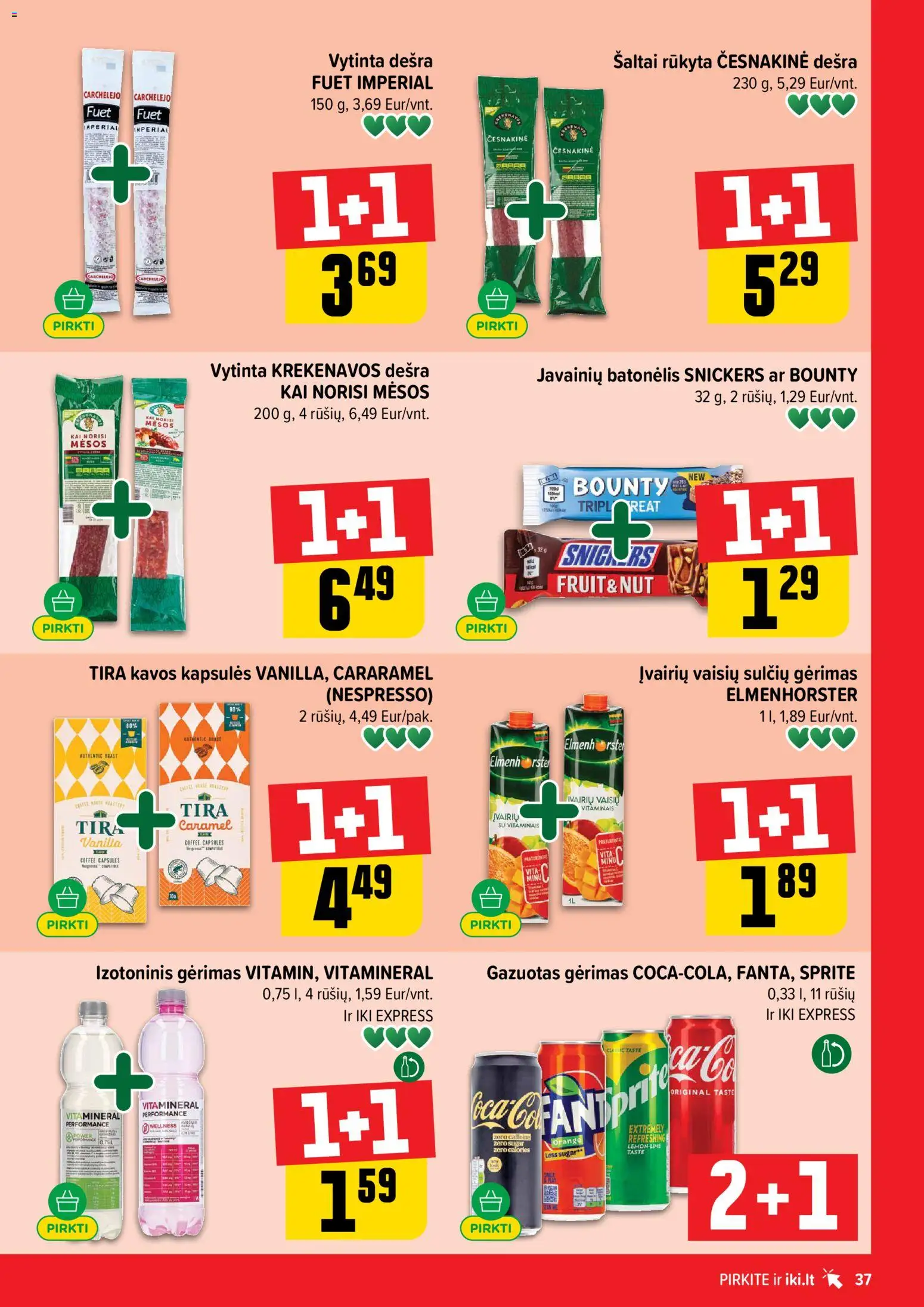 IKI akcijos nuo 08.06.2026 | Puslapis: 37 | Prekių: Dešra