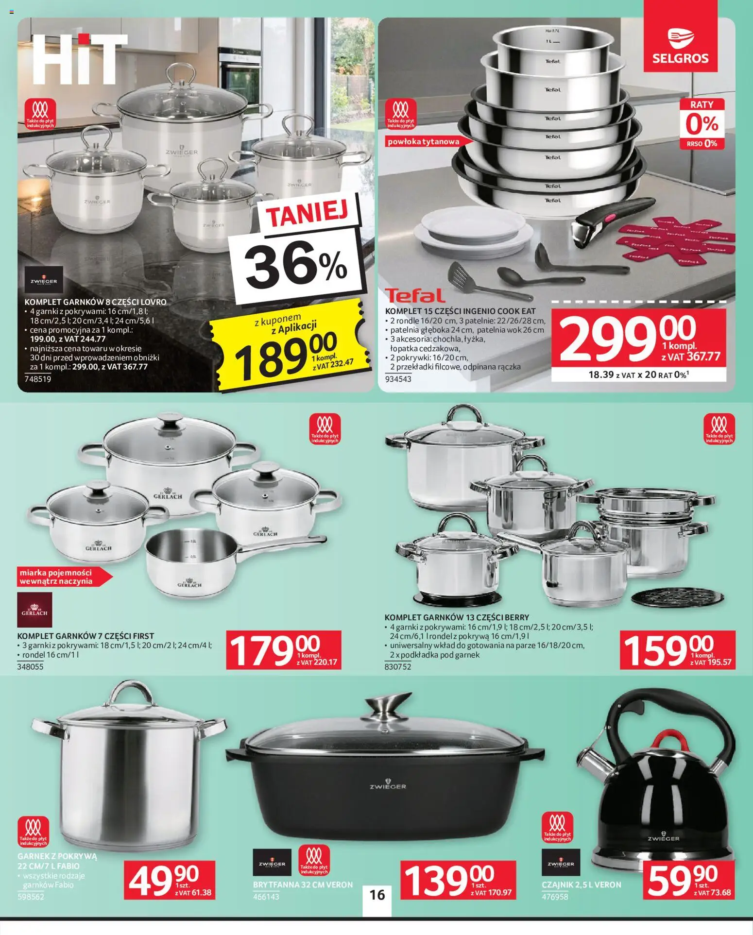 Selgros cash&carry gazetka - Oferta przemysłowa od 07.05.2026 | Strona: 18 | Produkty: Garnek, Komplet garnków, Patelnia wok, Garnki