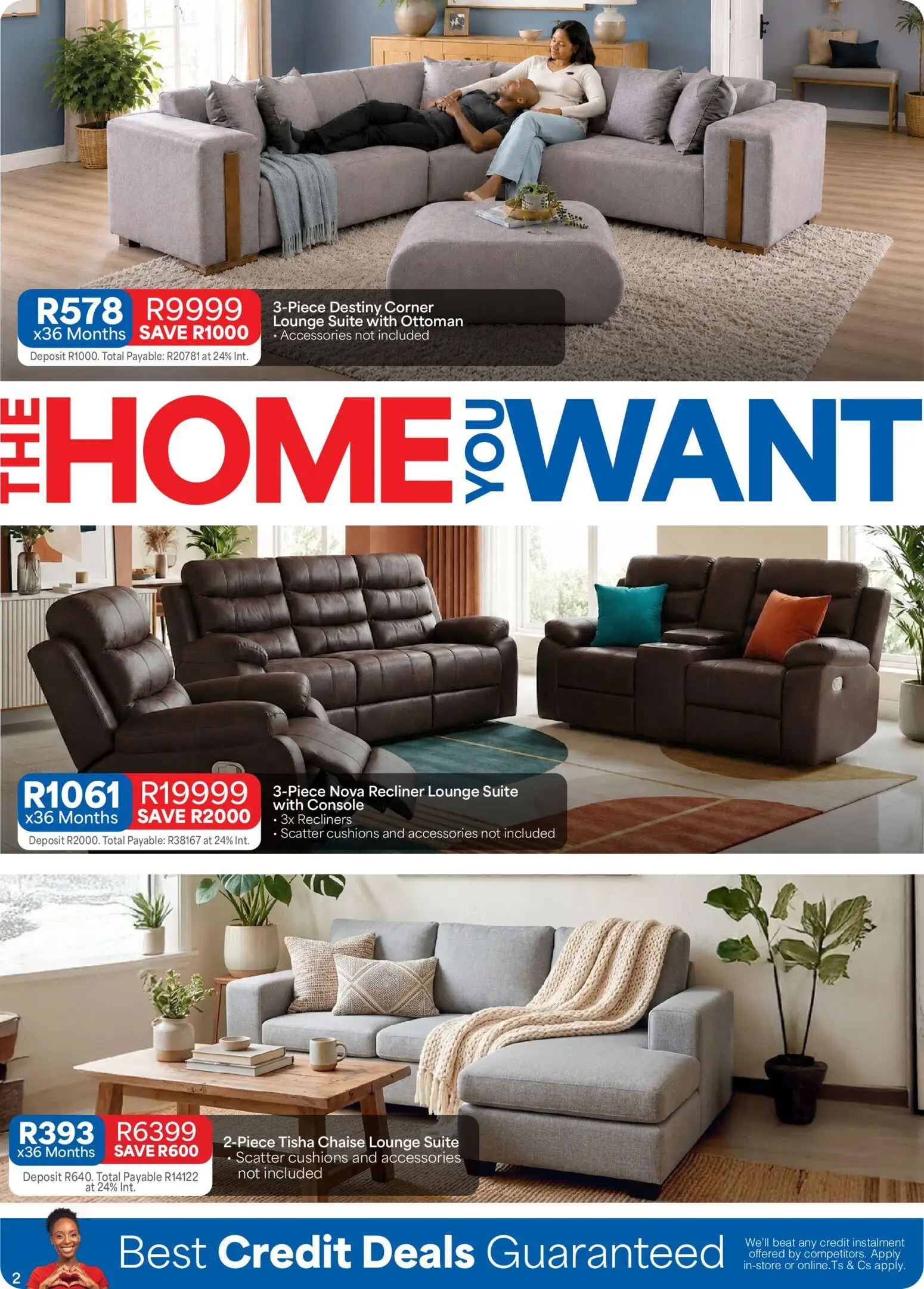 New OK Furniture catalogue – valid from 10/08/2026 | Page: 2 | Products: Lounge suite, Ottoman, Chaise