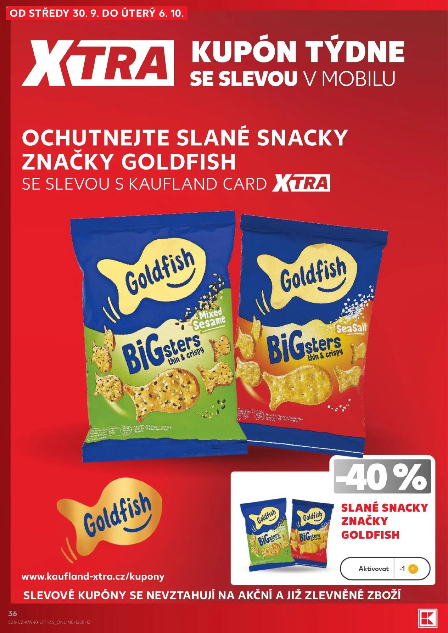 Kaufland leták - Plzeň Bory od 30.09.2026 | Strana: 36 | Produkty: Snacky