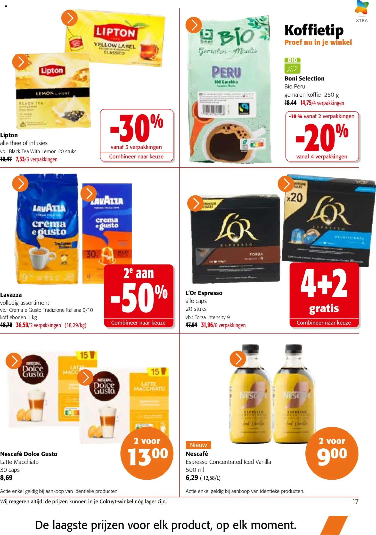 {H1} | Pagina: 17 | Producten: Thee, Nescafe, Koffiebonen, Koffie