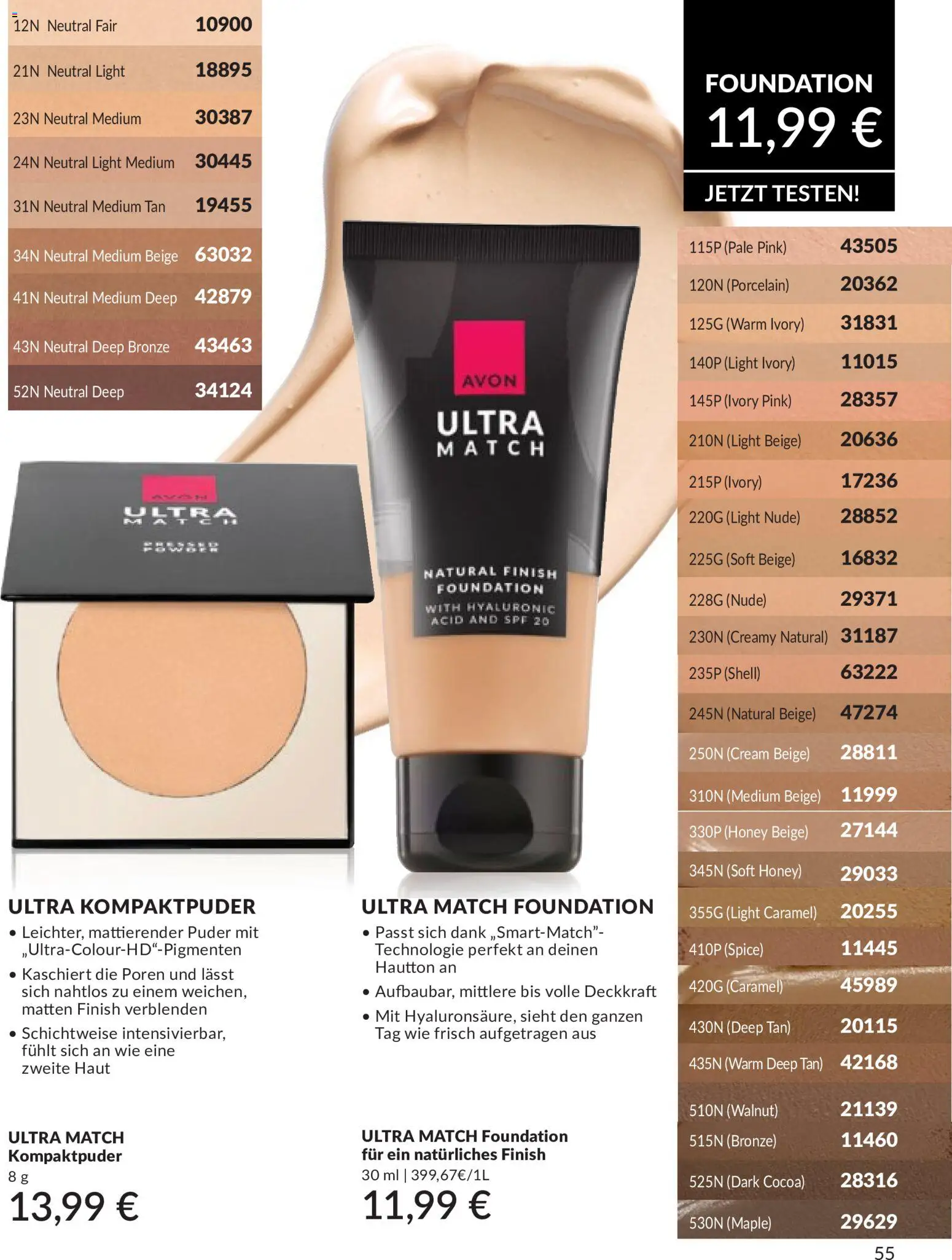 AVON Katalog Mai 2026 – gültig ab 01.05.2026 | Seite: 66 | Produkte: Puder, Finish, Foundation