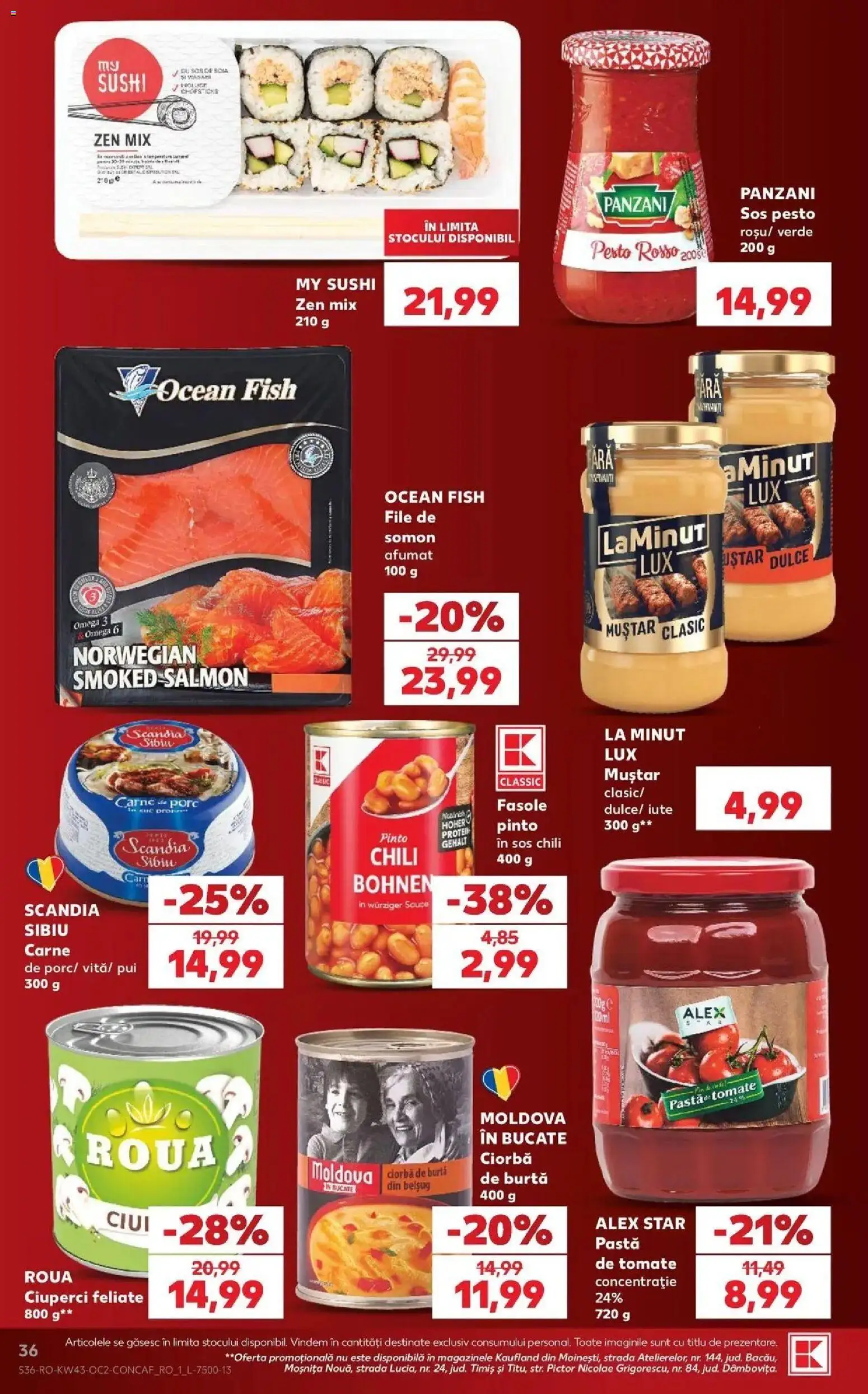 Kaufland Viseu de Sus 21.10.2026 - Revista si Oferta | Pagină: 36 | Produse: Ciorba, Panzani, Ciuperci, Lux