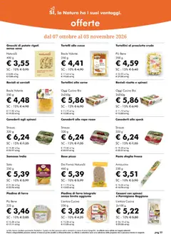 Anteprima del volantino Natura Sì volantino valido a partire dal 07/10/2026 | Pagina: 32 | Prodotti: Prosciutto Crudo, Ravioli, Tortelli, Farro