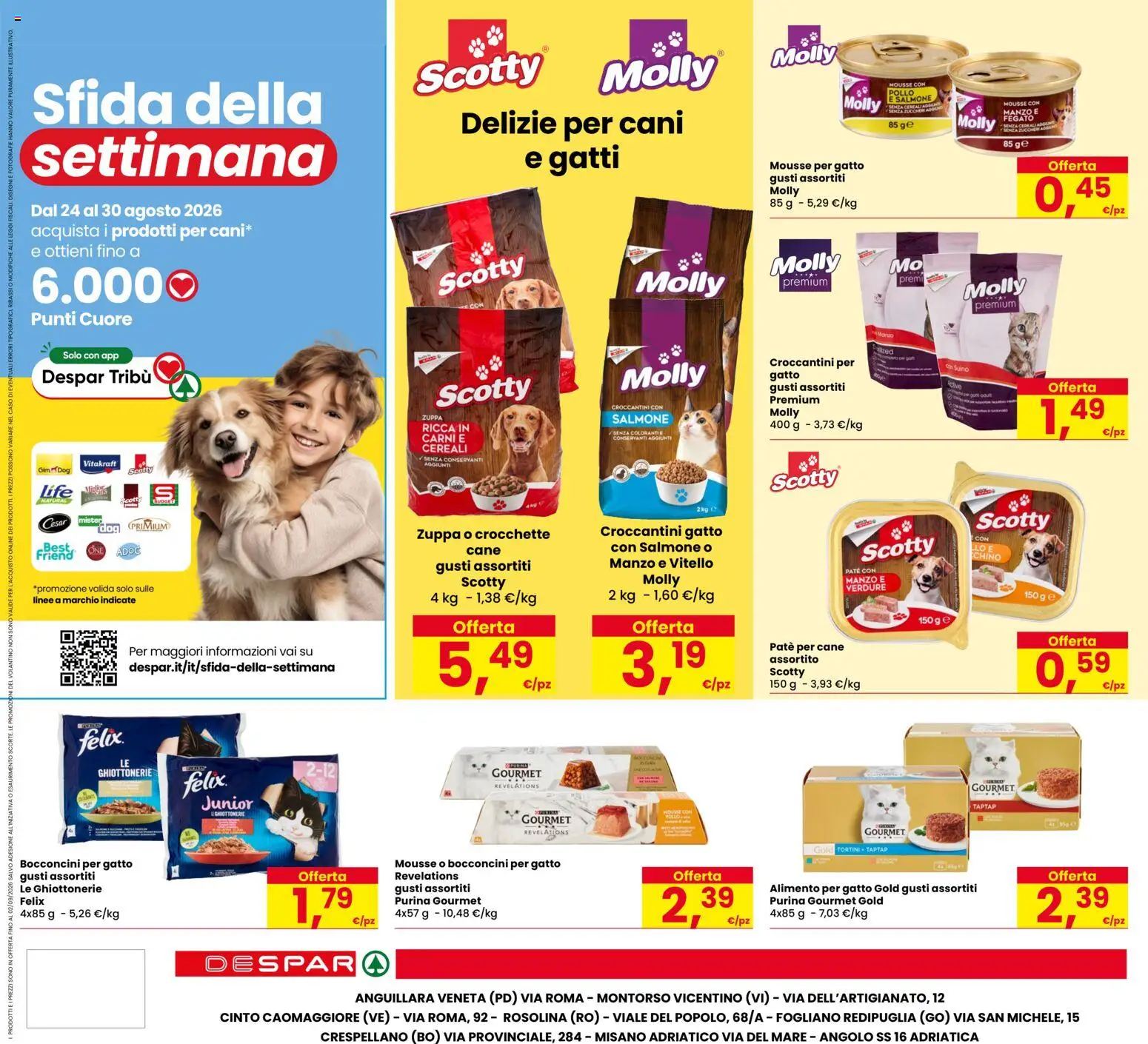 Volantino Despar del 20/08/2026 | Pagina: 20 | Prodotti: Paté, Pollo, Salmone, Verdure