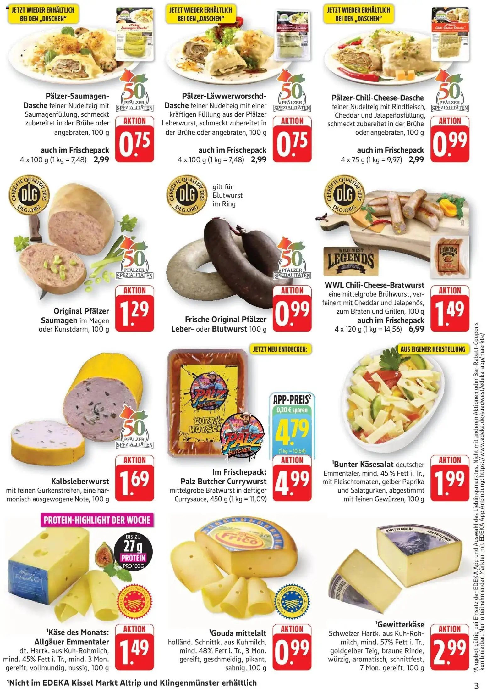 Edeka Prospekt Kröppen (ab 28.09.2026) » Angebote Online | Seite: 3 | Produkte: Spezialitäten, Bratwurst, Brühe, Paprika