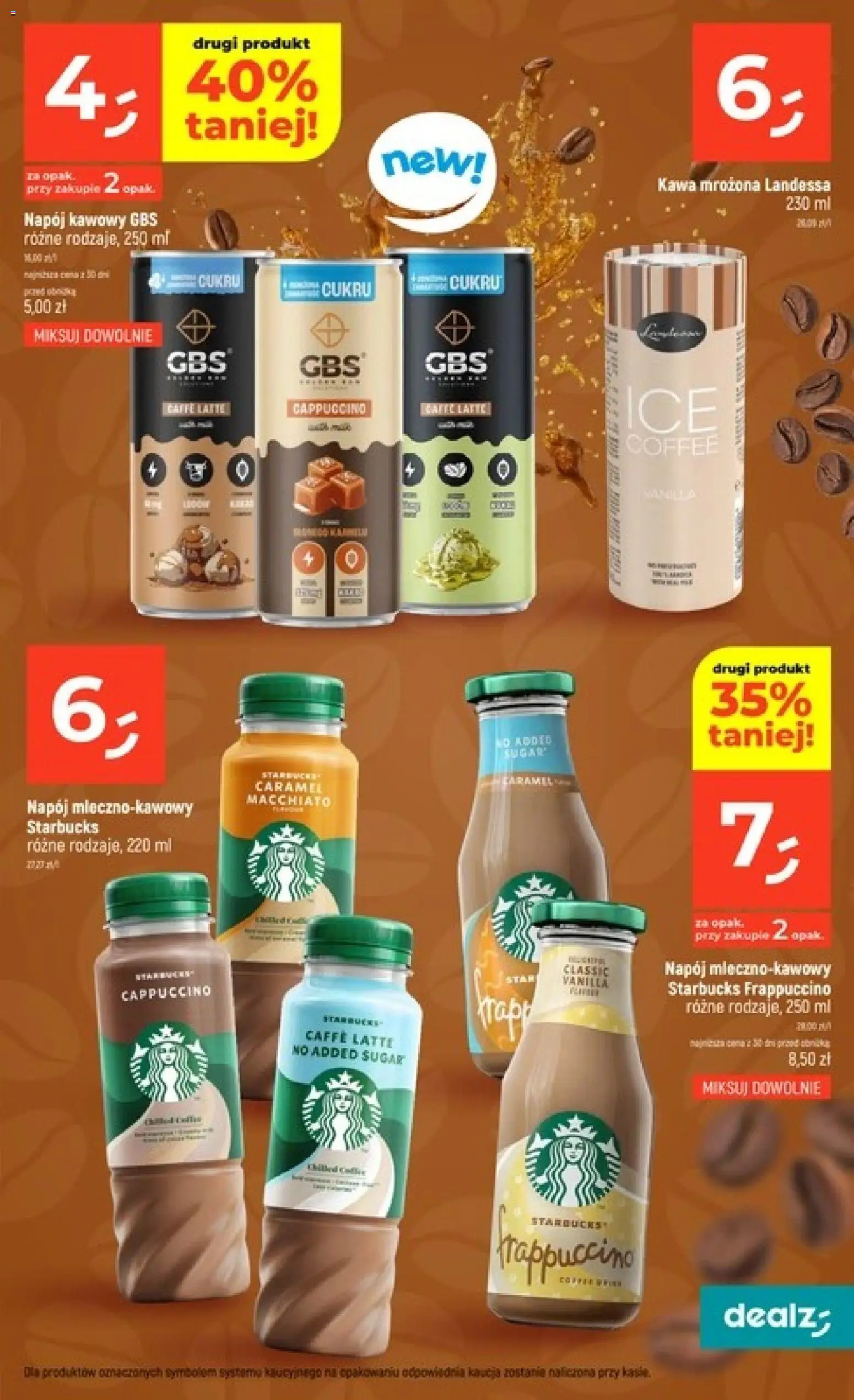 Dealz gazetka od 16.07.2026 | Strona: 23 | Produkty: Gbs, Kawa mrozona, Cappuccino, Kawa