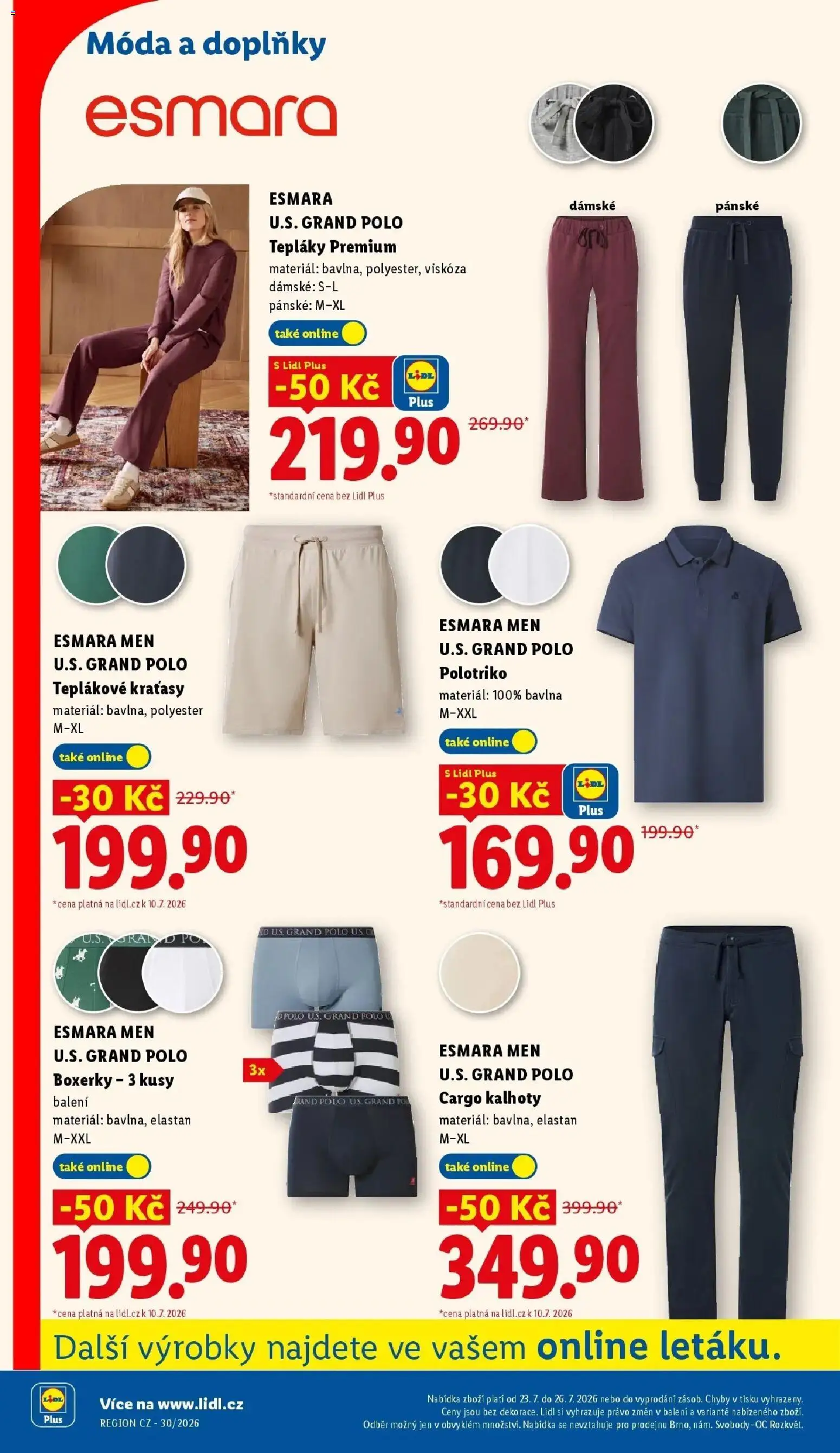 Lidl aktuální leták - Spotřební zboží od 20.07.2026 | Strana: 16 | Produkty: Kraťasy, Boxerky, Tepláky, Pants