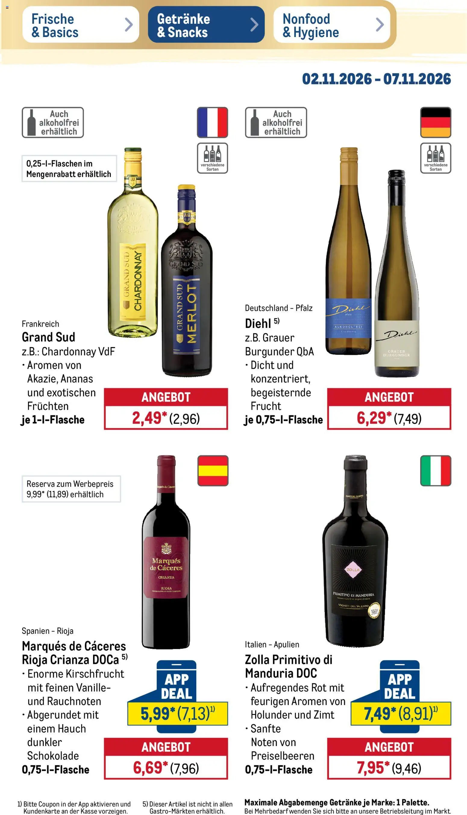 Metro Black Friday – gültig ab 02.11.2026 | Seite: 33 | Produkte: Schokolade, Preiselbeeren, Vanille, Grand sud