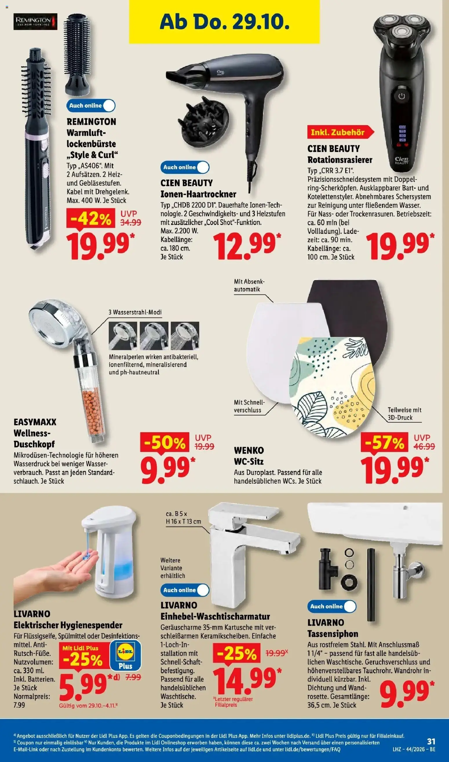Lidl Prospekt Mahlow (ab 26.10.2026) zum Blättern » Angebote | Seite: 53 | Produkte: Kabel, Wasser, Duschkopf