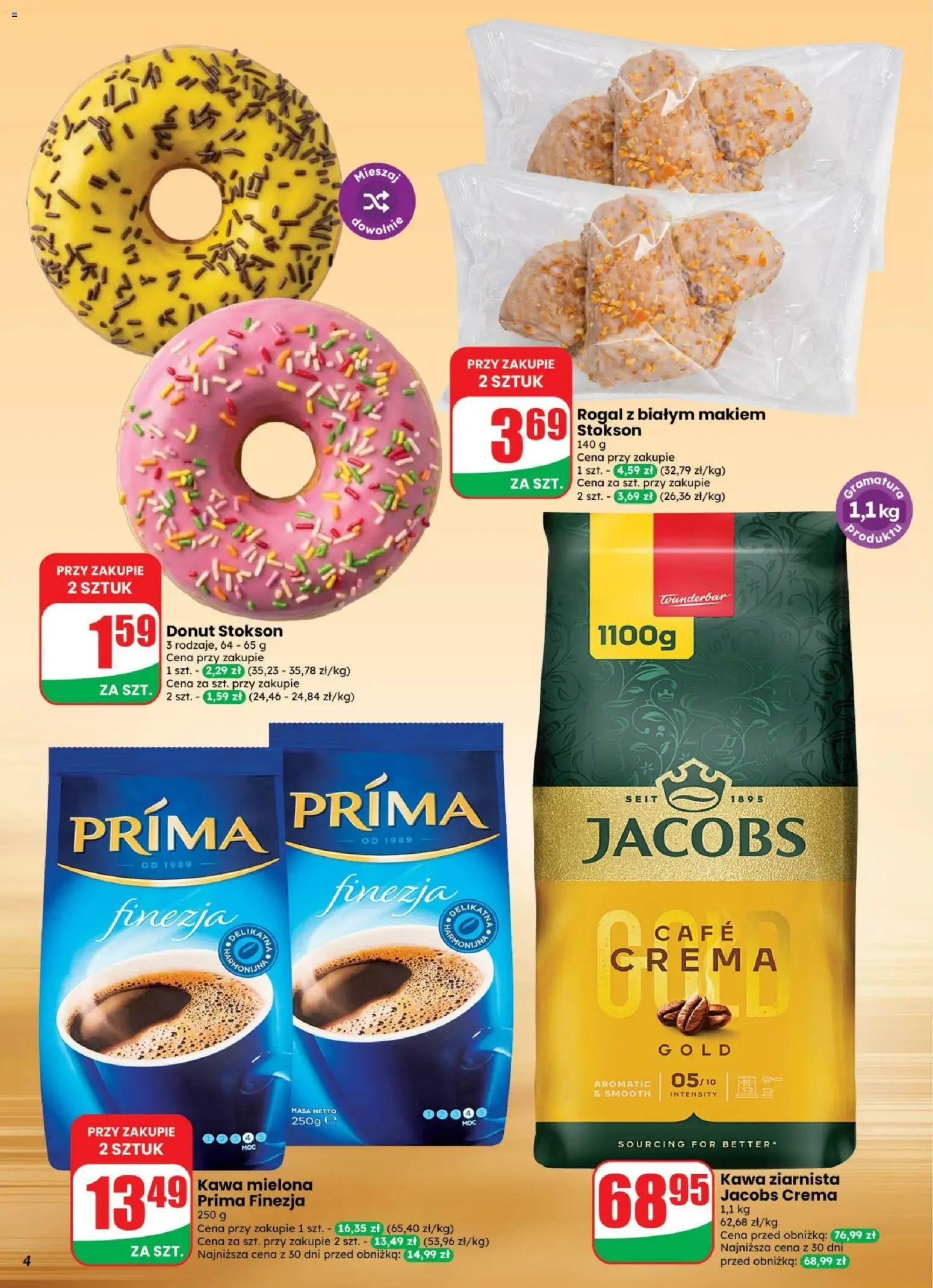 Dino gazetka - Weekendowe Okazje od 16.10.2026 | Strona: 4 | Produkty: Jacobs, Kawa ziarnista, Kawa, Kawa mielona