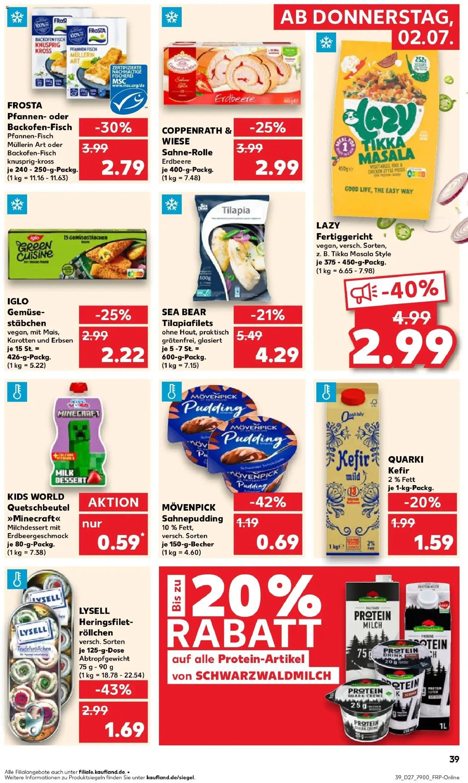 Kaufland Prospekt Aachen – gültig ab 29.06.2026 | Seite: 50 | Produkte: Iglo, Pudding, Frosta, Gemüse