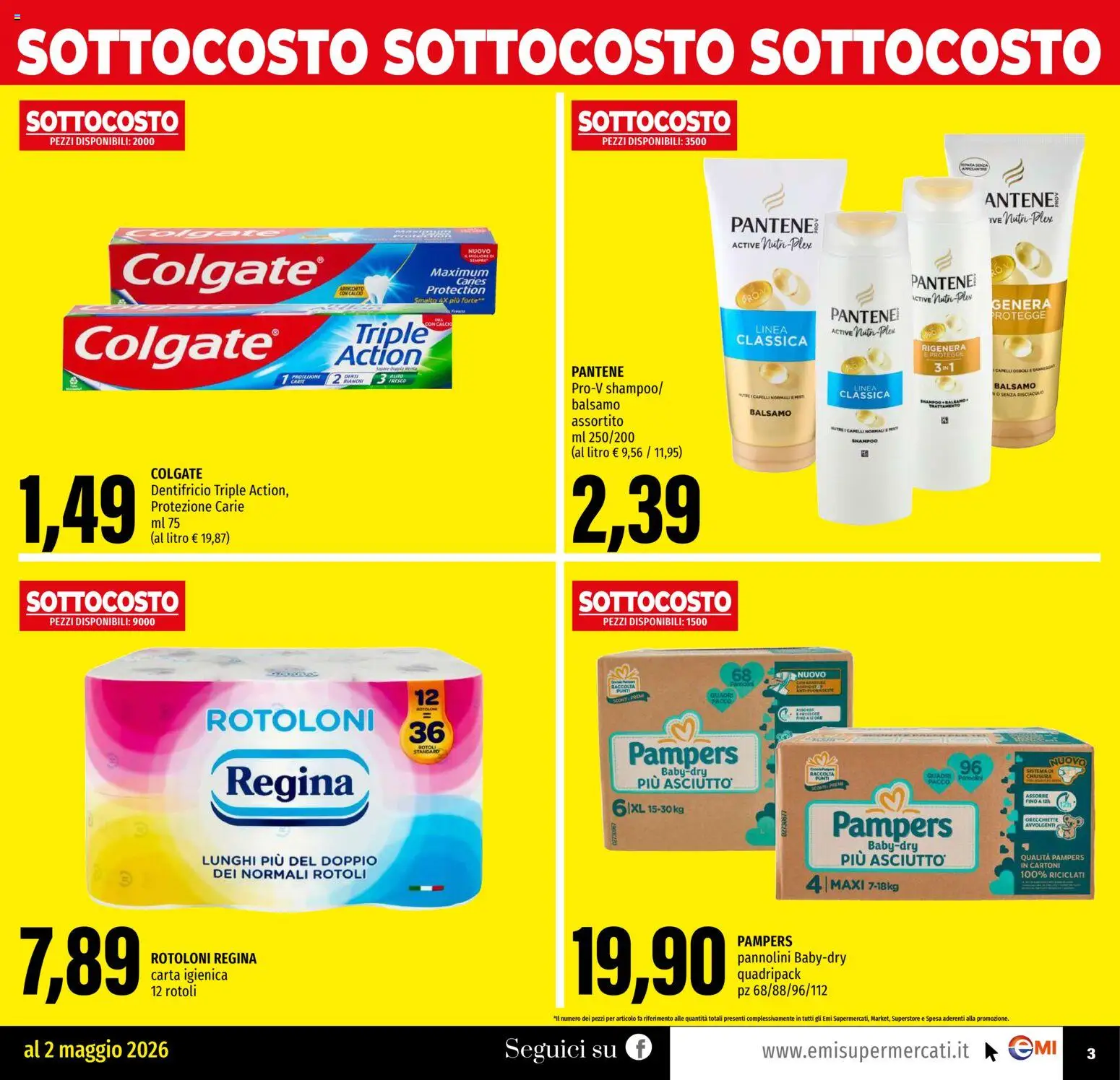 Volantino EMI del 23.04.2026 | Pagina: 3 | Prodotti: Balsamo, Pannolini, Dentifricio, Pampers