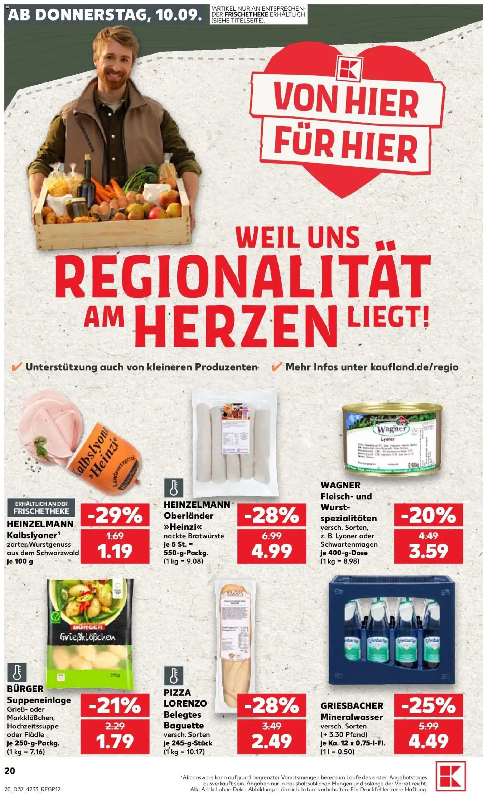 Prospekt Kaufland ab 07.09.2026 » Angebote Online zum Blättern | Seite: 29 | Produkte: Grieß, Spezialitäten, Pizza, Fleisch