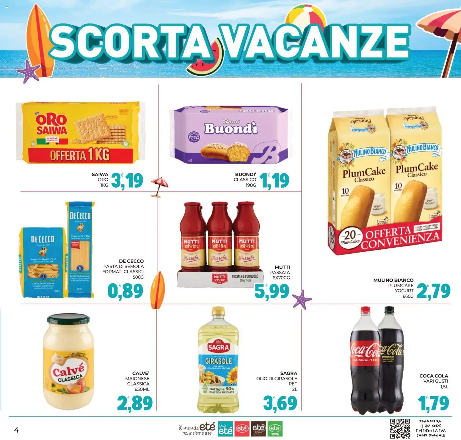 Volantino Eté del 16/07/2026 | Pagina: 4 | Prodotti: Yogurt, Pasta, Passata di pomodoro, Coca Cola