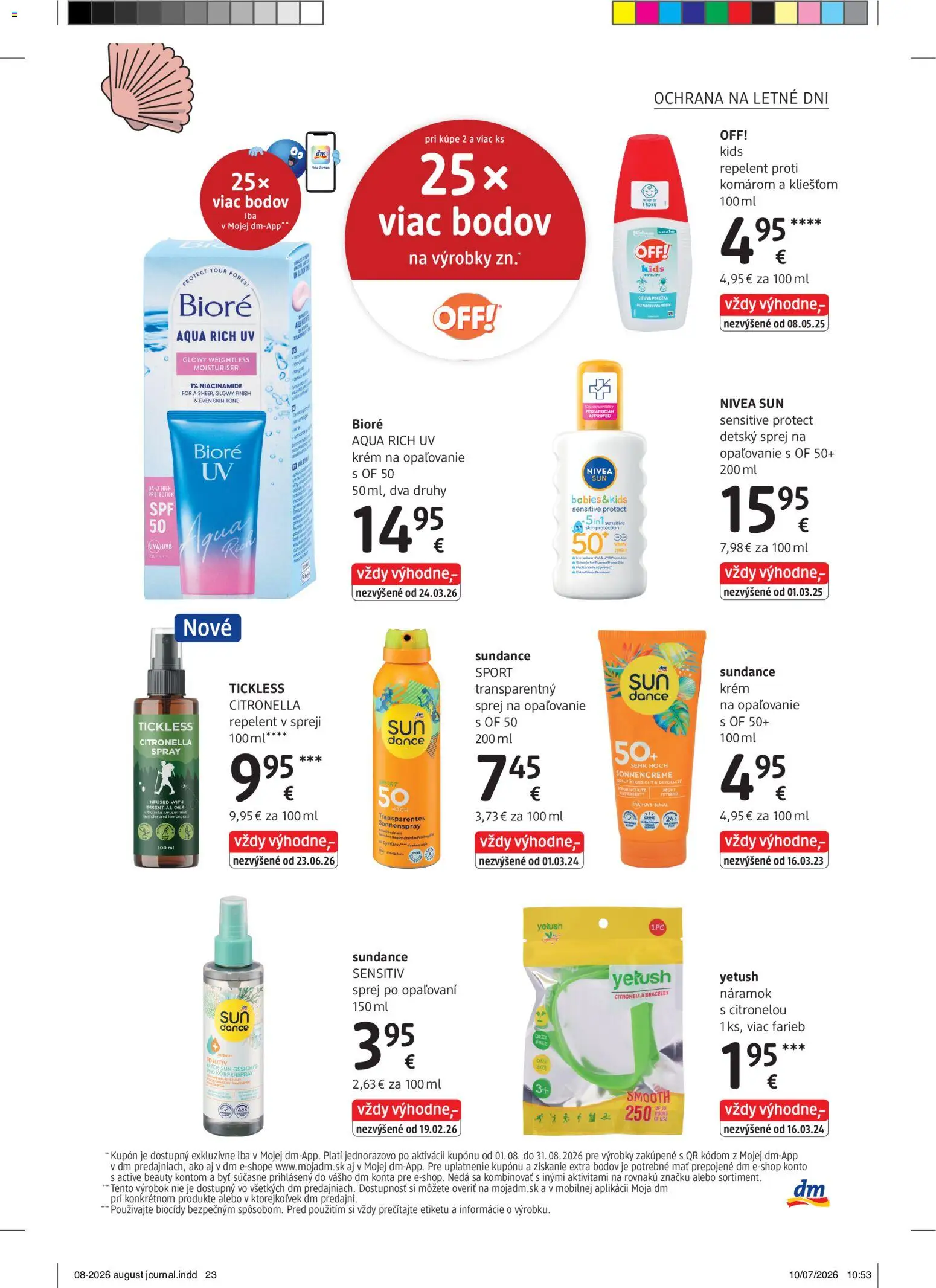 Nové dm drogerie akcie – leták je platný od 01.08.2026 | Strana: 23