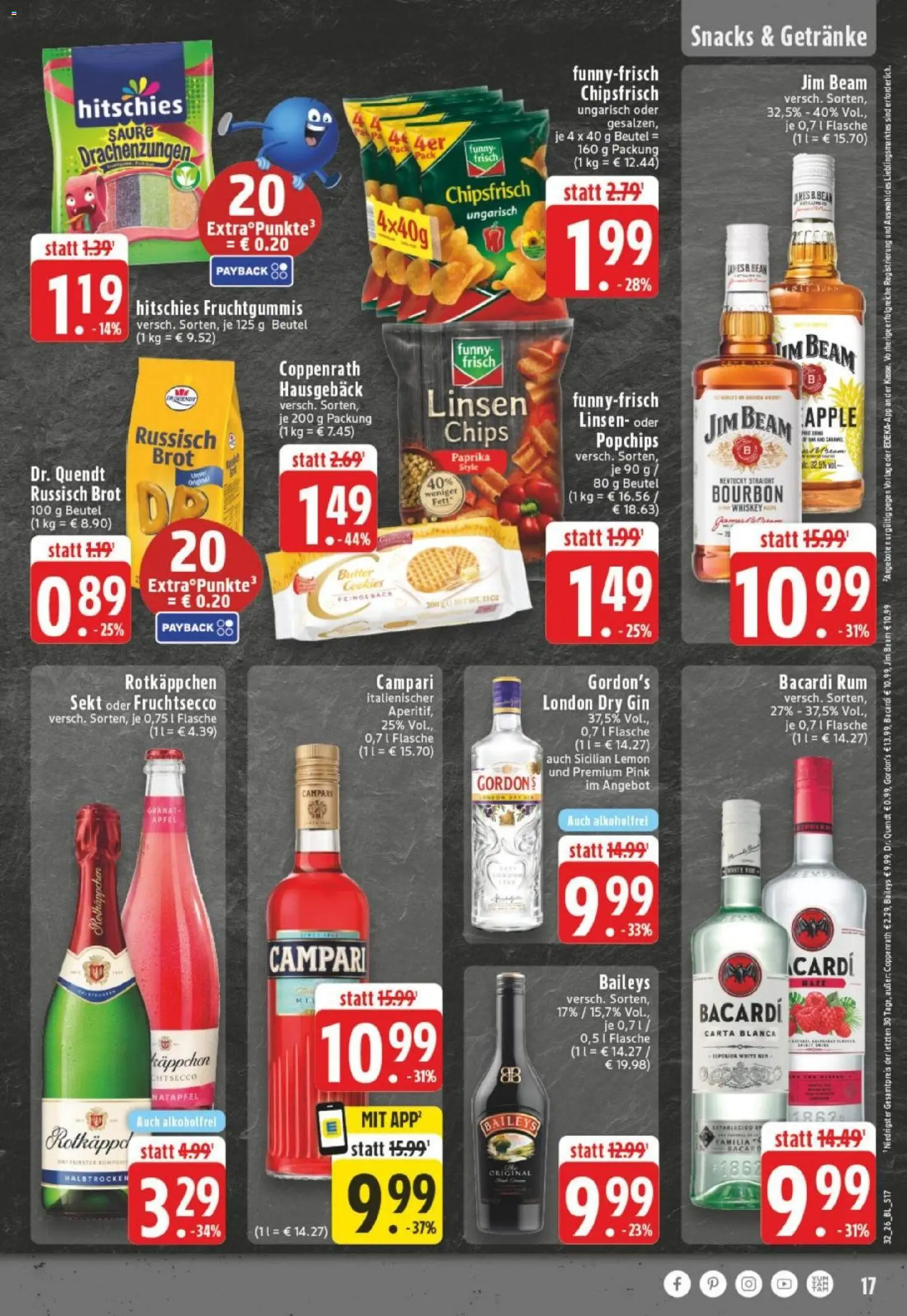 Edeka Prospekt Dortmund – gültig ab 03.08.2026 | Seite: 17 | Produkte: Butter, Sekt, Baileys, Whiskey