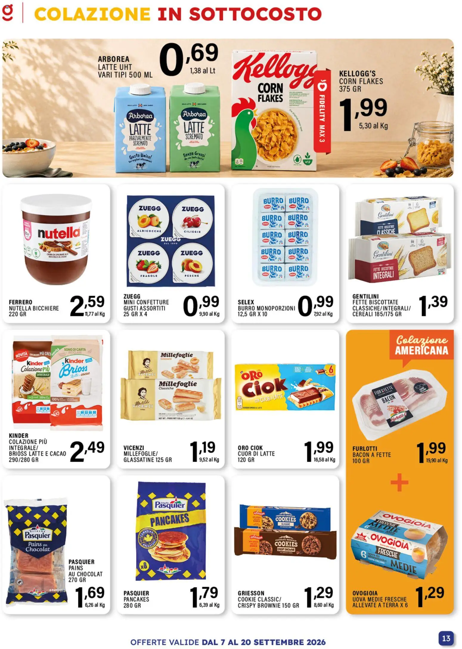 Volantino GECOP del 07/09/2026 | Pagina: 13 | Prodotti: Fragole, Nocciole, Nutella, Fette biscottate