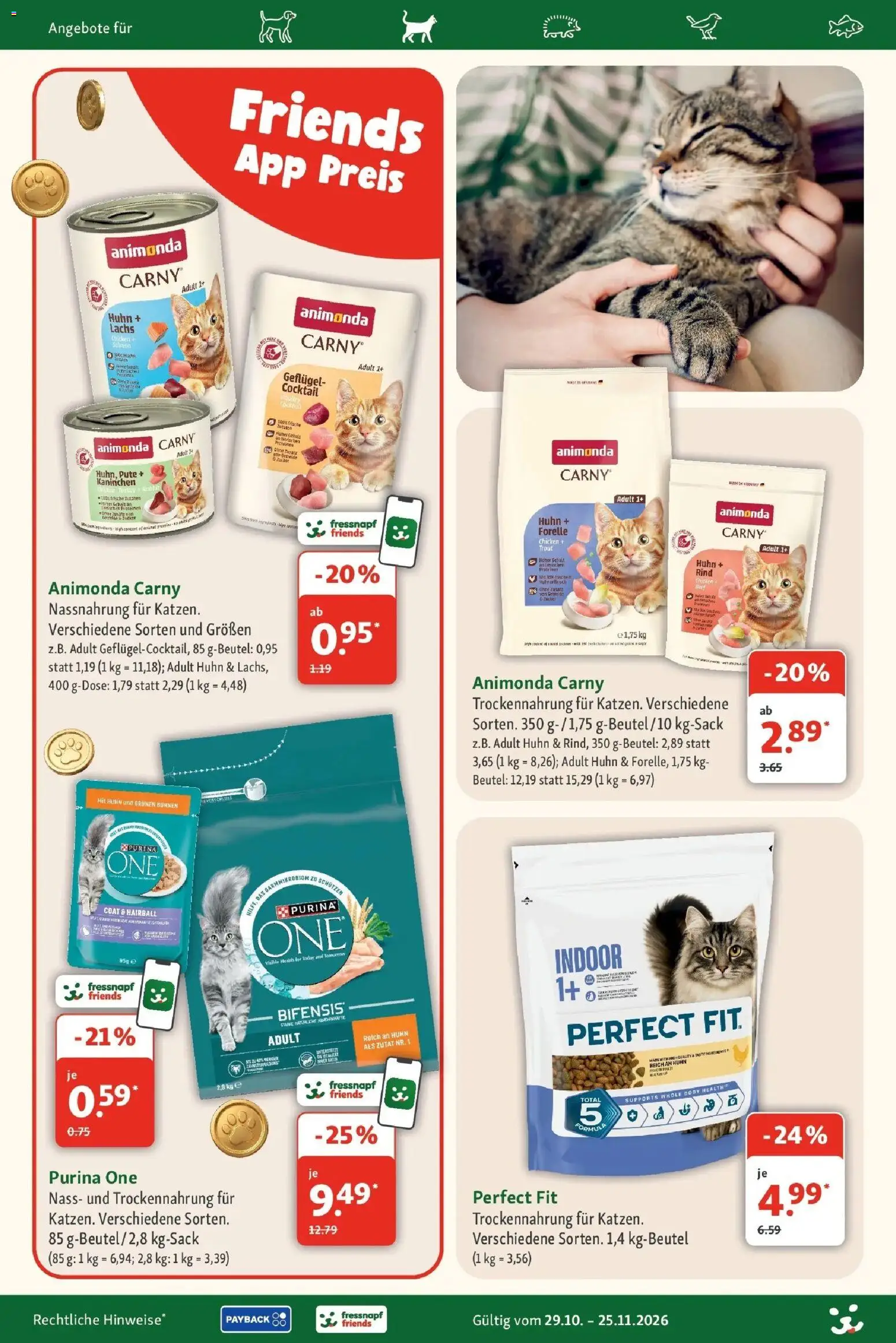 Fressnapf - Fressnapf: Tierisch viel Weihnachten schon den ganzen November (ab 29.10.2026) zum Blättern | Seite: 7 | Produkte: Purina one, Pute, Kaninchen, Lachs