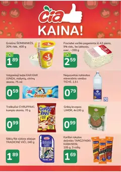 ČIA MARKET leidinys galioja nuo 2026.06.23 | Puslapis: 15 | Prekių: Ledai, Dešrelės, Varškė, Mineralinis vanduo