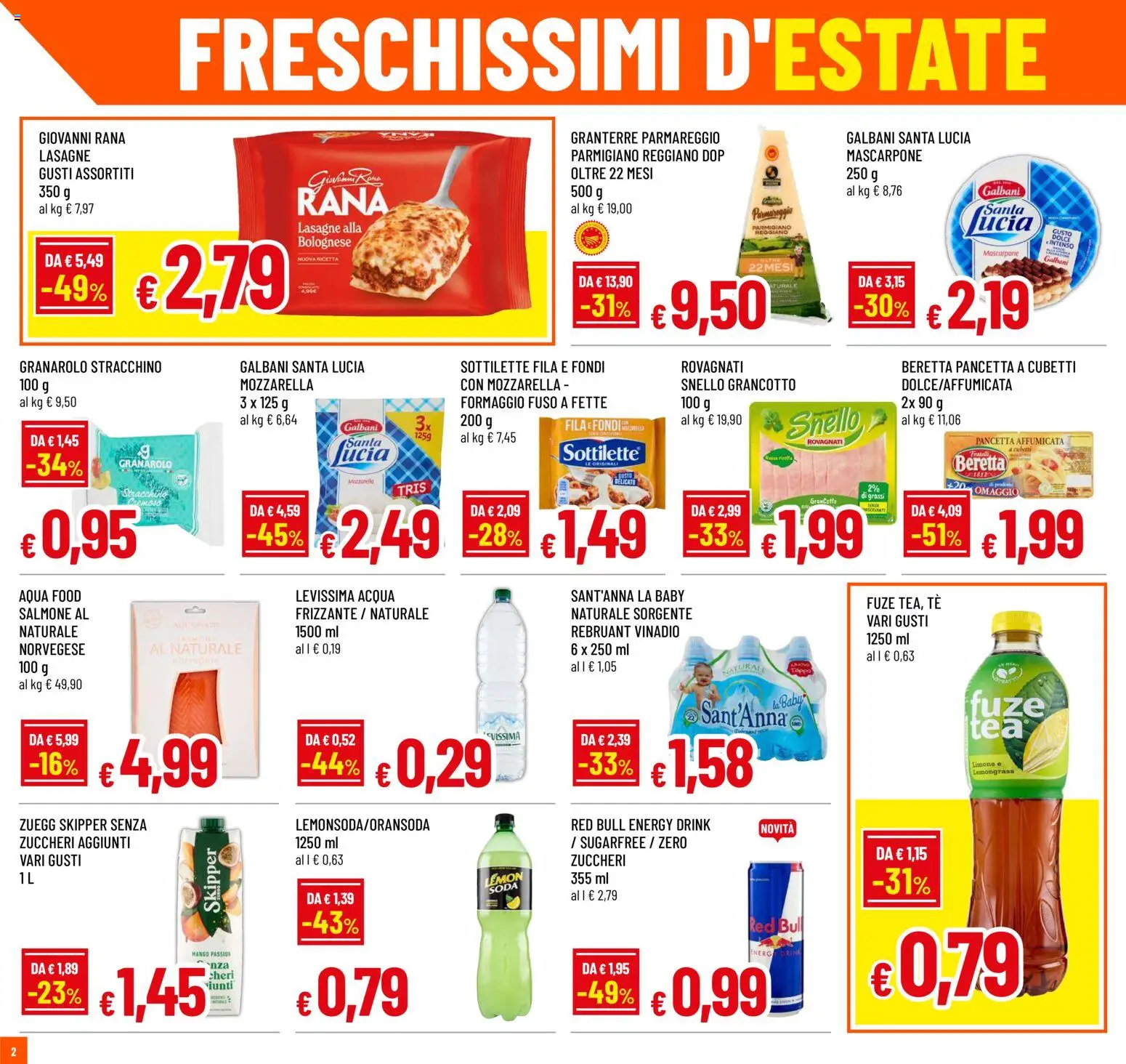 Volantino Famila del 04.06.2026 | Pagina: 2 | Prodotti: Pancetta, Limone, Stracchino, Parmigiano