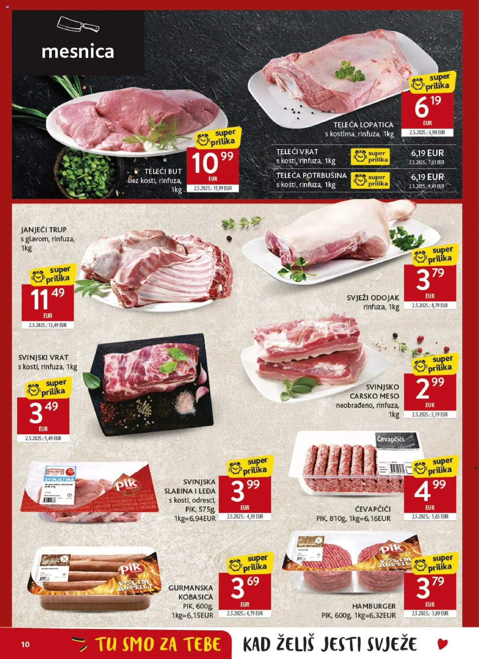 Konzum HR akciós ujság - amely érvényes a következő dátumtól: 2026.09.02. | Oldal: 10 | Termékek: Hamburger