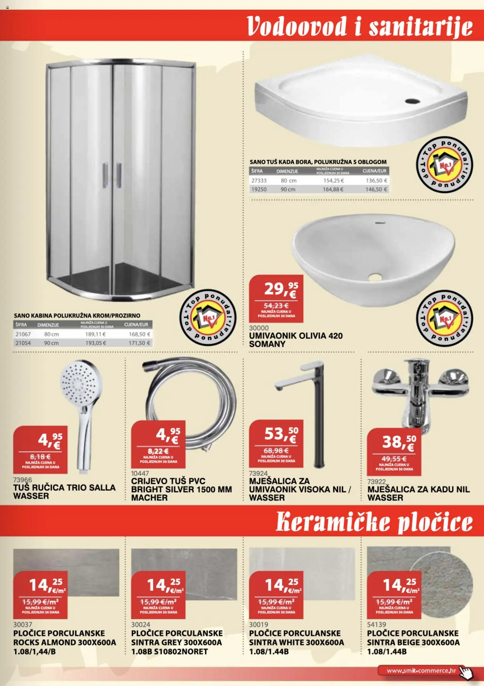Smit Commerce katalog | vrijedi od 15.10.2026 | Stranica: 7 | Proizvodi: Umivaonik, Tuš, Pločice