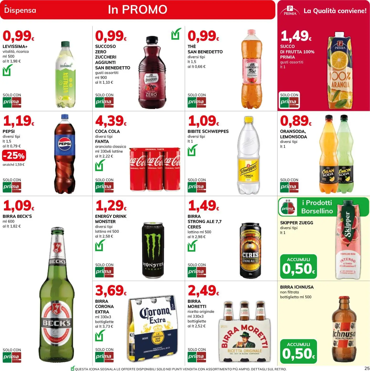 Volantino Basko del 15/09/2026 | Pagina: 25 | Prodotti: Birra, Ceres, Bibite, Birra Ichnusa