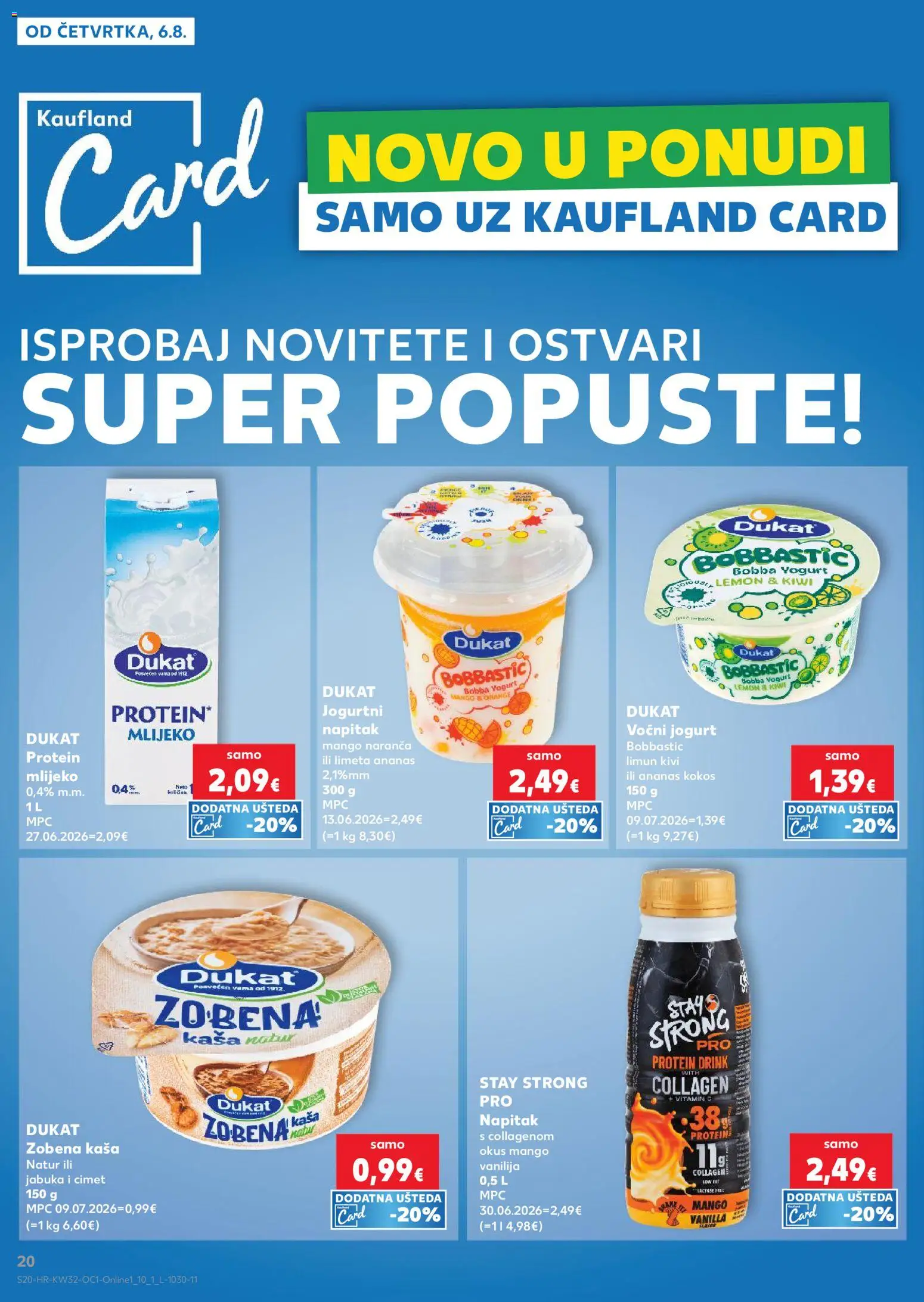 Kaufland katalog | vrijedi od 06.08.2026 | Stranica: 20 | Proizvodi: Jogurt, Voćni jogurt, Kivi, Limun