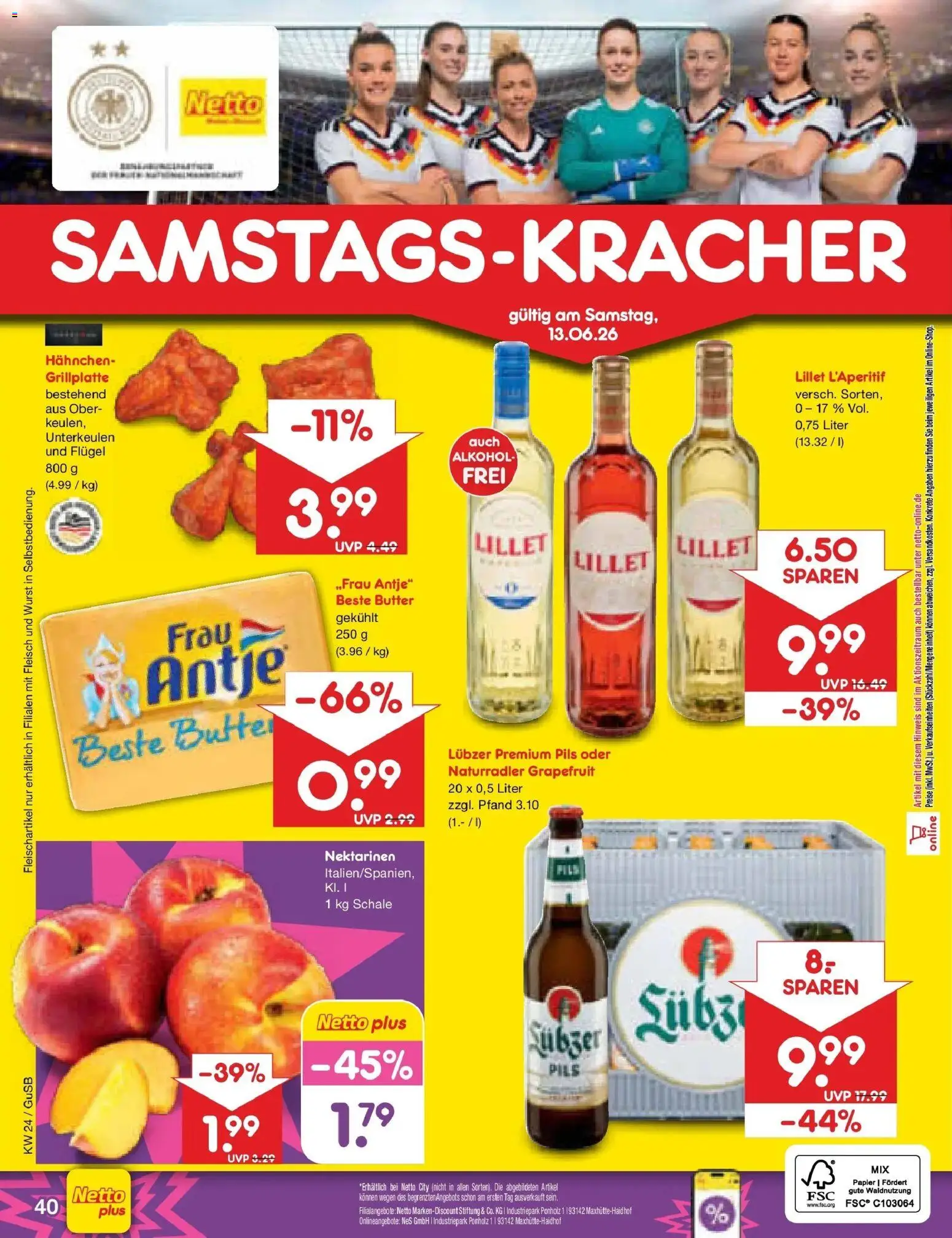 Netto Marken-Discount Prospekt Machern – gültig ab 08.06.2026 | Seite: 60 | Produkte: Nektarinen, Grapefruit, Wurst, Fleisch
