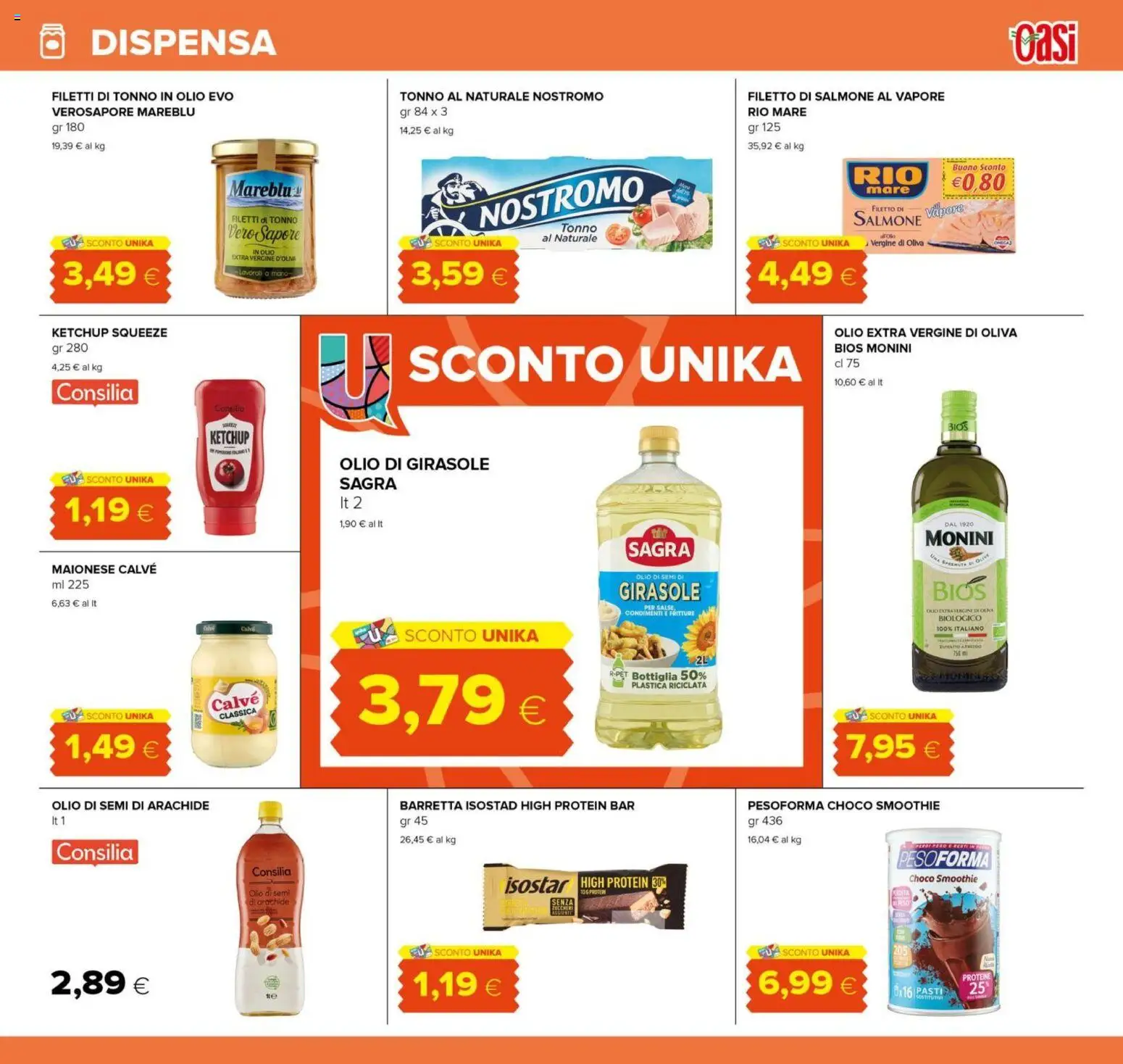Volantino Oasi del 03/09/2026 | Pagina: 17 | Prodotti: Maionese, Olio, Olio di girasole, Bottiglia
