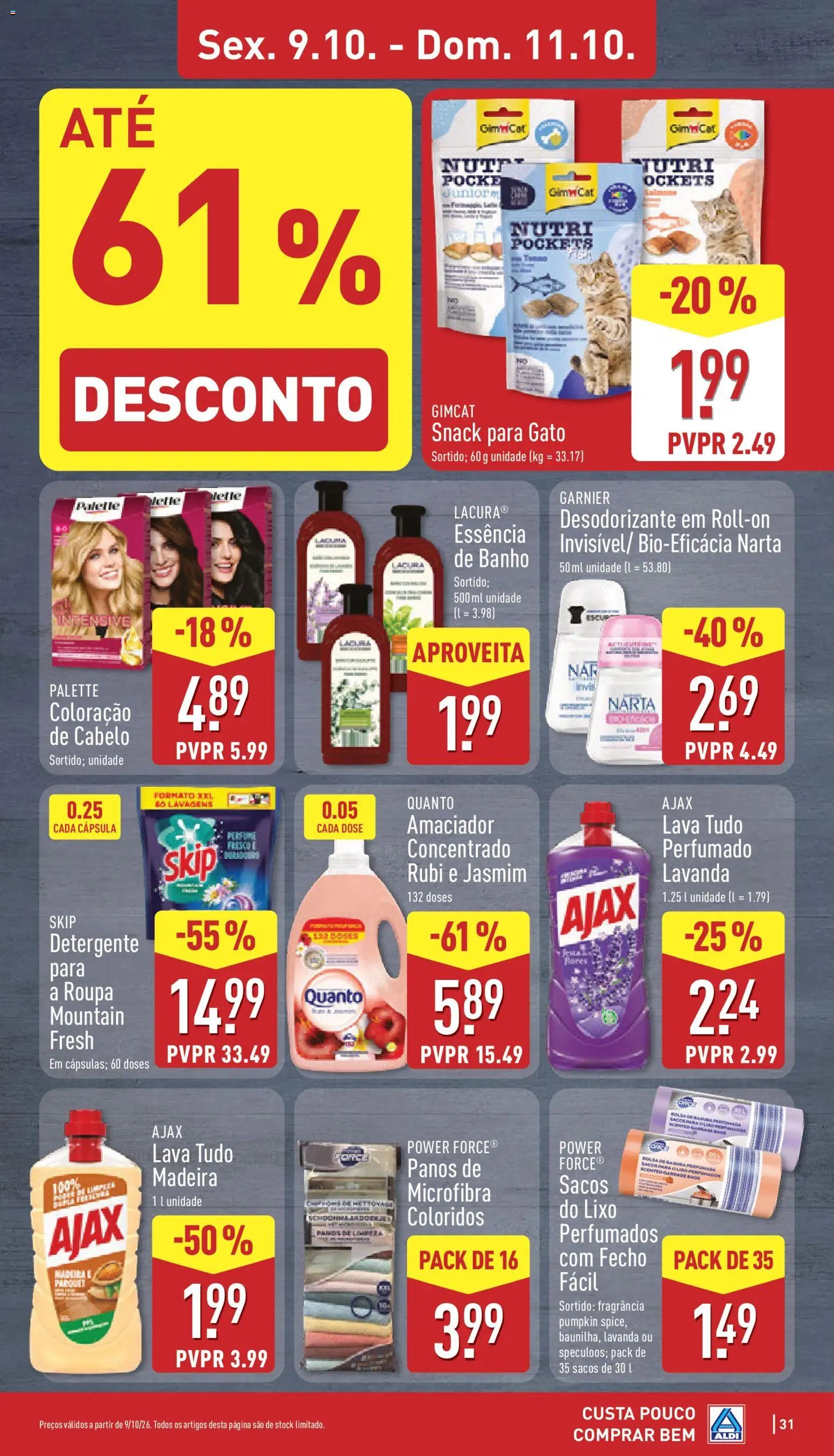 Aldi folheto │ válido de 05/10/2026 | Página: 31 | Produtos: Bolsa, Fragrância, Desodorizante, Detergente