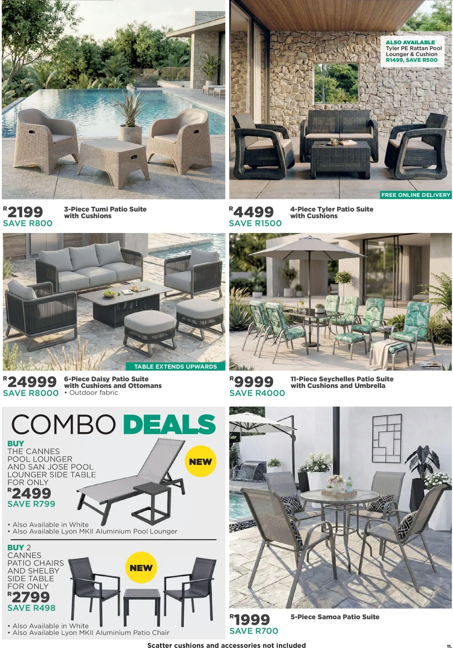 New House and Home catalogue – valid from 23/09/2026 | Page: 11 | Products: Cushion, Umbrella, Side table, Chair