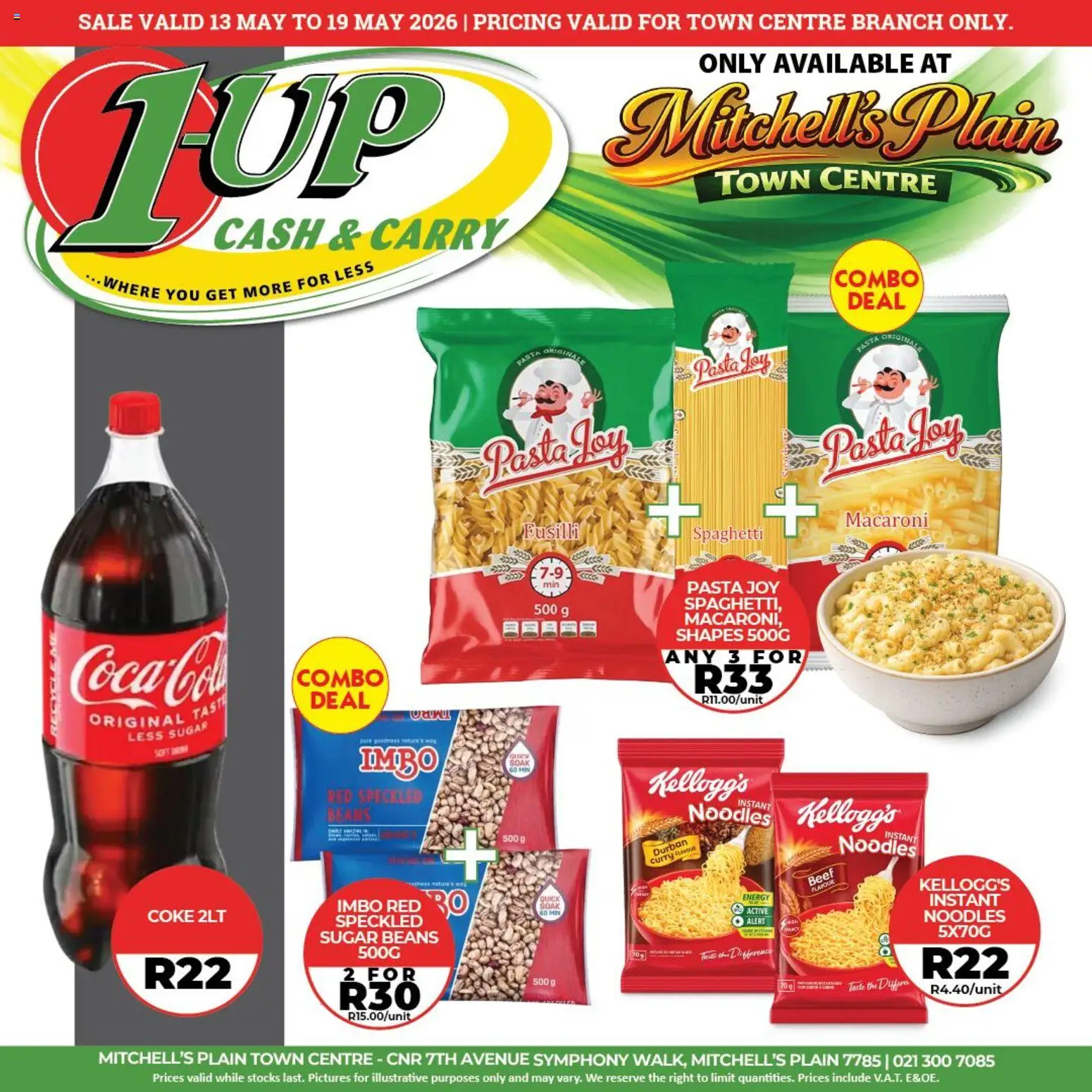 New 1UP Cash & Carry catalogue – valid from 13.05.2026 | Page: 4 | Products: Beans, Bed, Coke, Beef