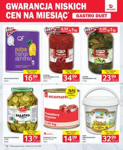 Pogląd oferty "Selgros cash&carry gazetka - Gastro Duet" - ważna od 02.06.2026 | Strona: 4 | Produkty: Mango, Miód, Pulpa mango, Sałatka