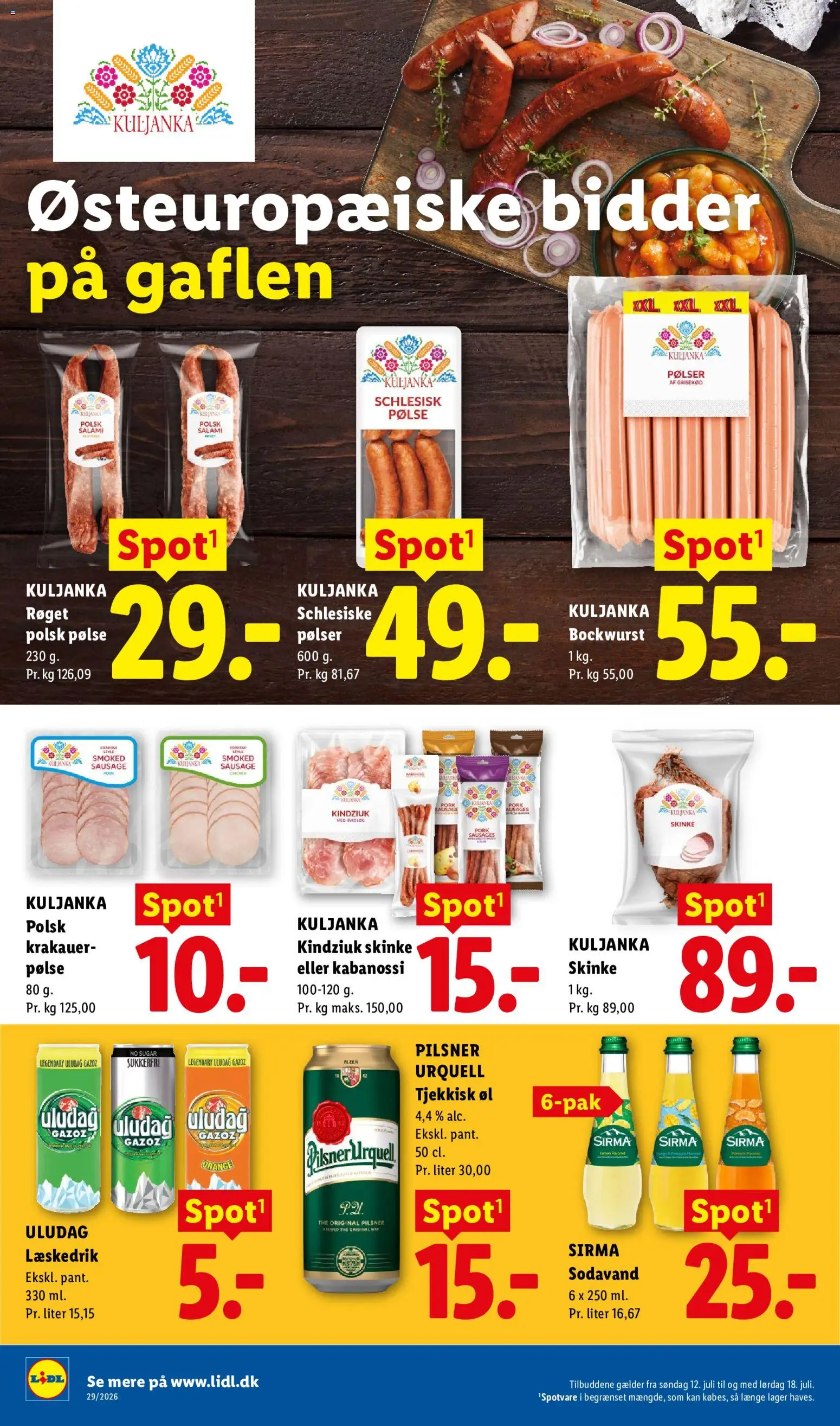 Lidl tilbudsavis – gyldig fra 16/07/2026 | Side: 24 | Produkter: Pølser, Skinke, Sodavand, Søm