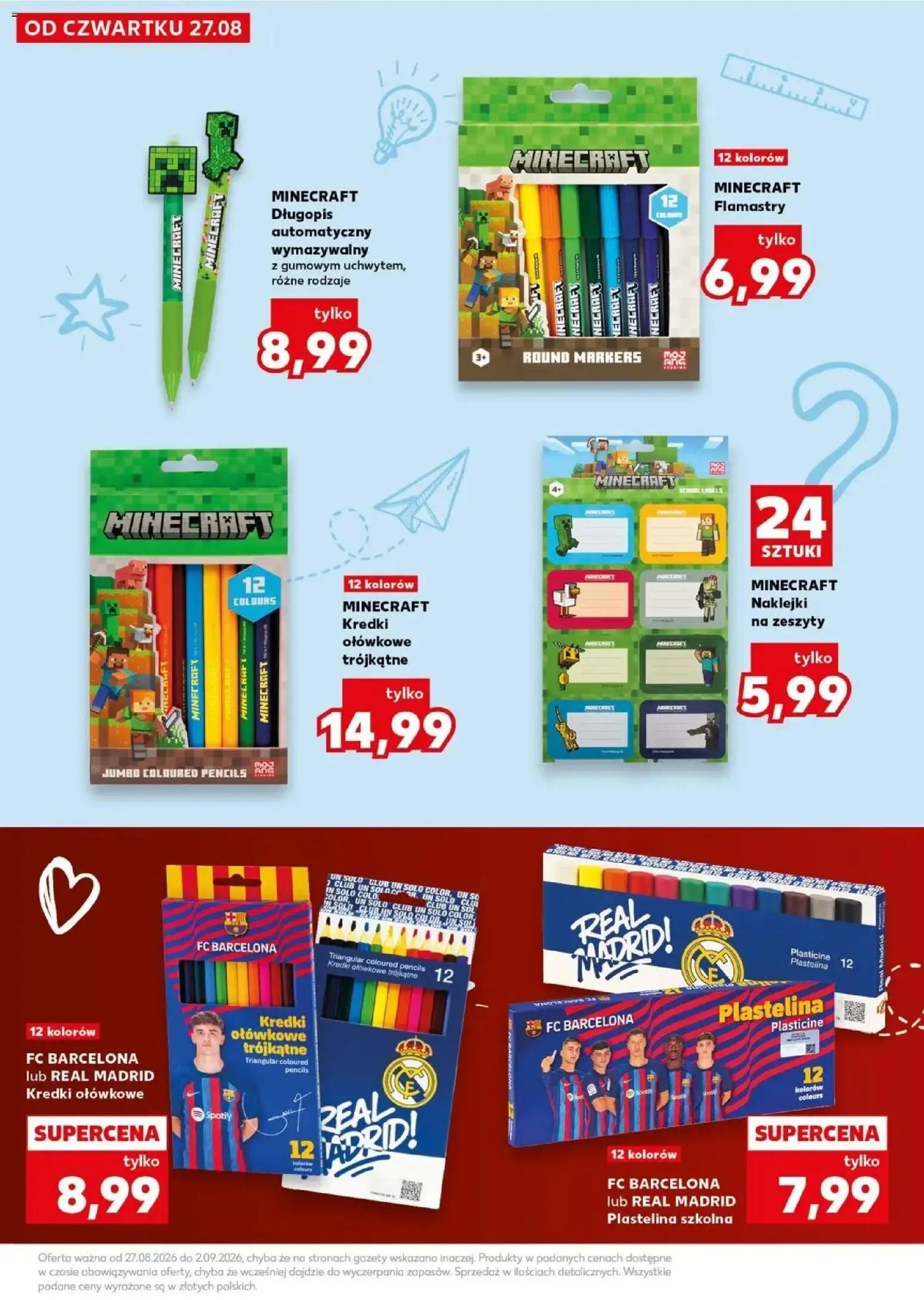 Kaufland gazetka - Wszystko do szkoły od 27.08.2026 - od jutra PDF | Strona: 21 | Produkty: Plastelina, Gazety, Naklejki, Zeszyty