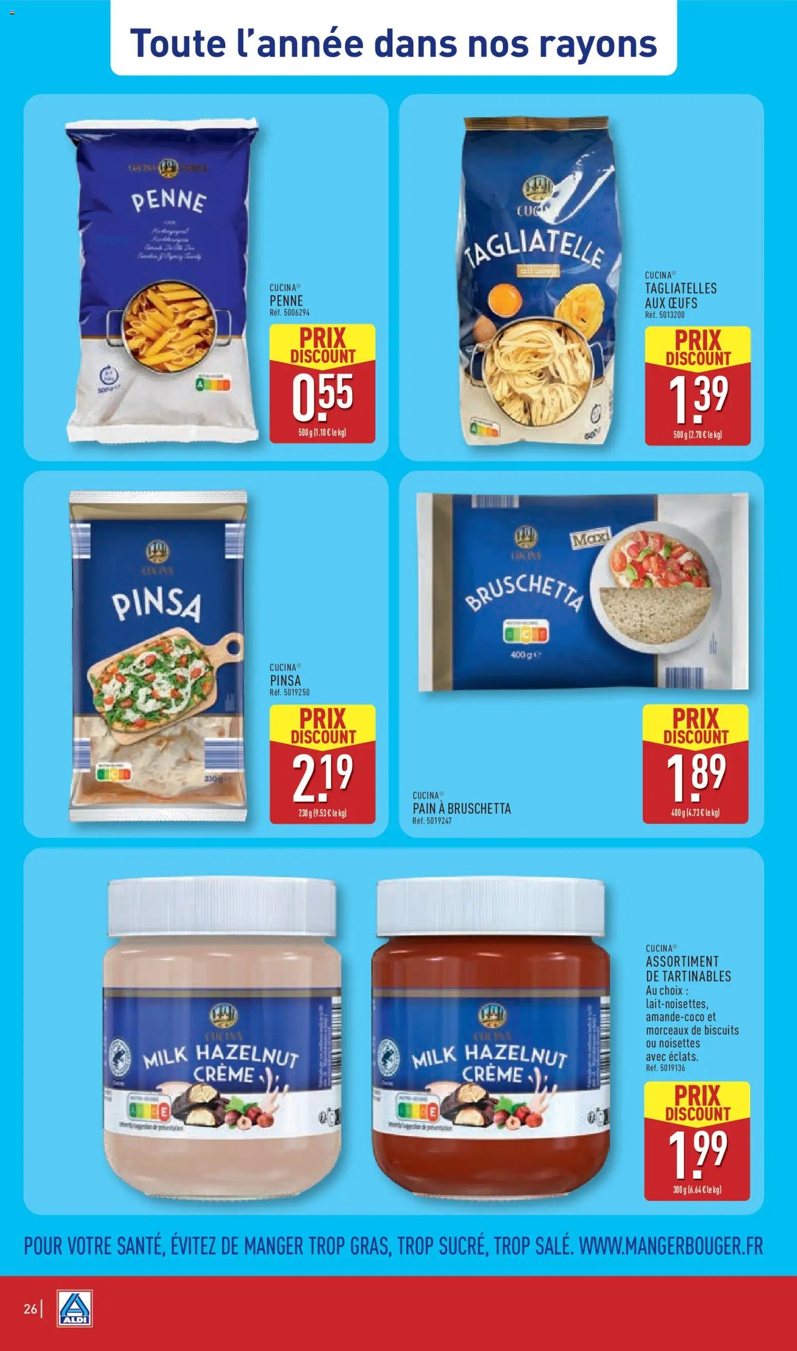 {H1} | Page: 28 | Produits: Pinsa, Noisettes, Œufs, Biscuits