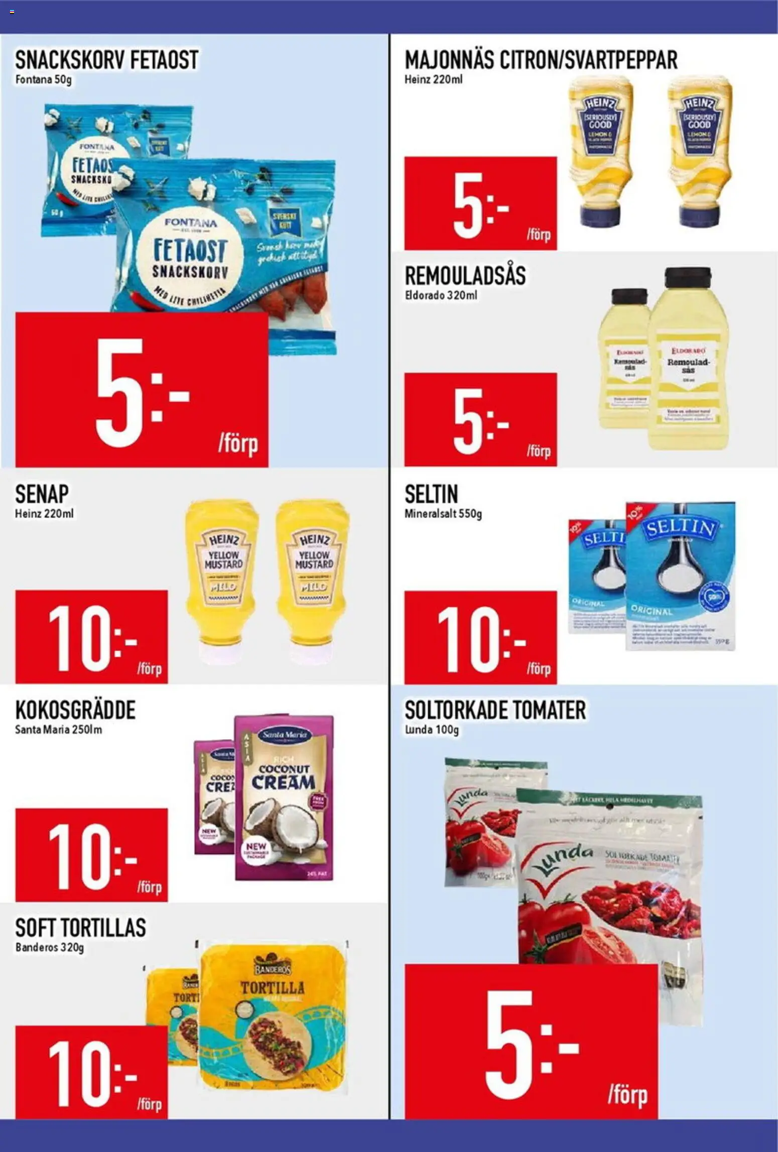 Matdax reklamblad aktuell från 20/07/2026 | Sida: 13 | Produkter: Soltorkade tomater, Fetaost, Majonnäs, Remouladsås
